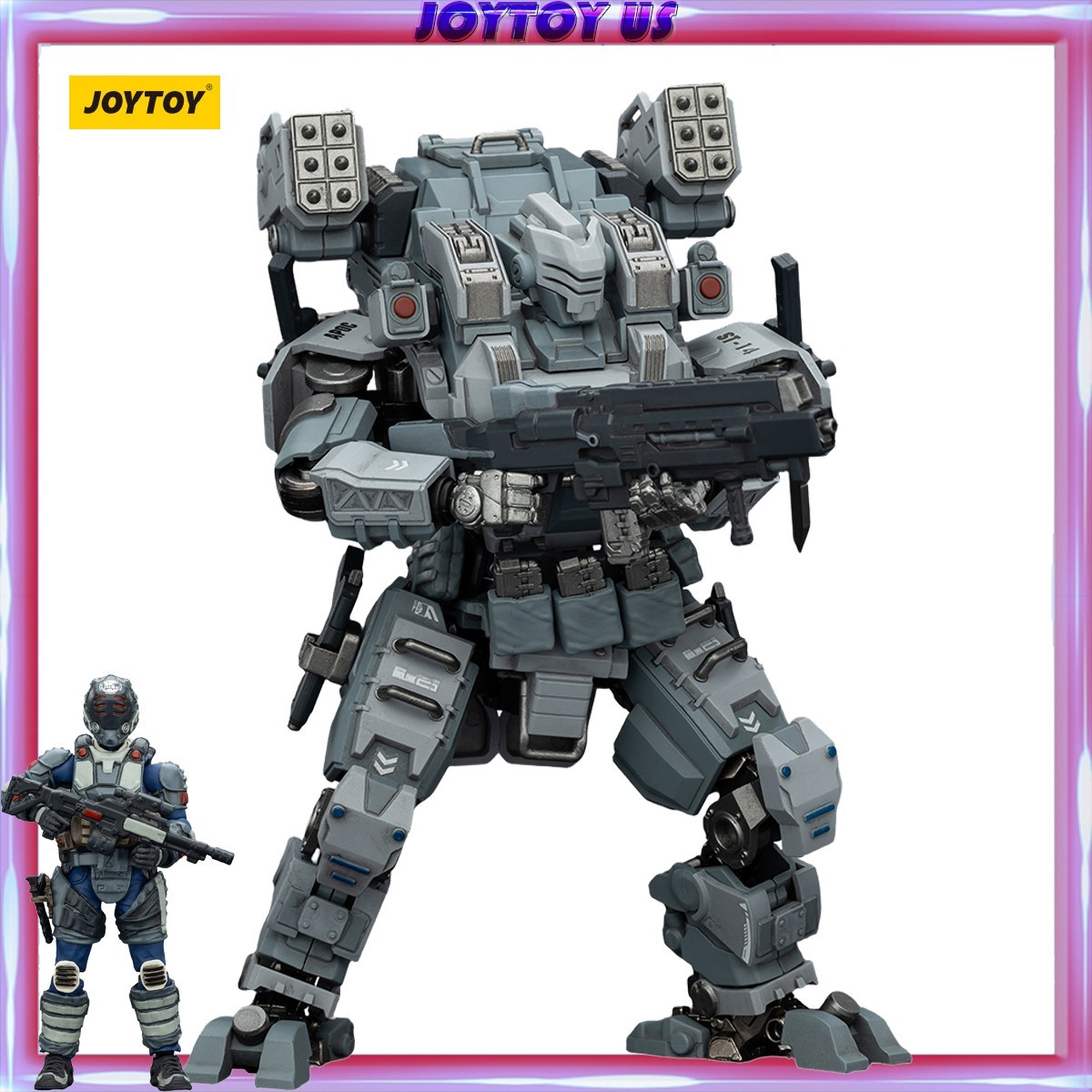 JOYTOY Dark Source 1/25 APOC Series Sky Tempest Fire Strike Mech & UNSC Benjamin