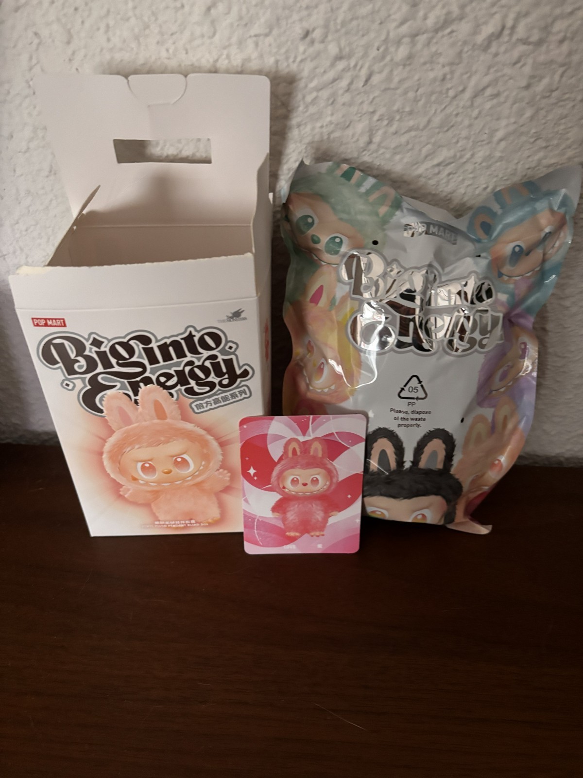Labubu Big Into Energy Series Plush Keychain [Love Labubu] Sealed Packet