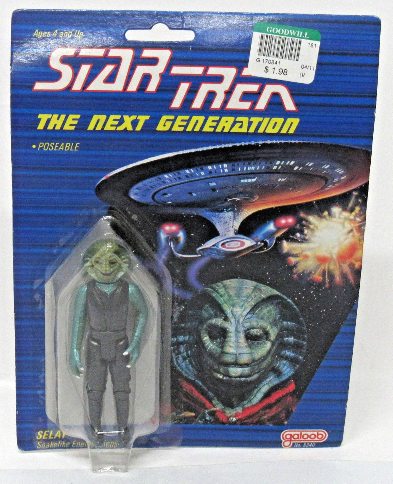 New Sealed Vintage Galoob Star Trek TNG Selay 1988 The Next Generation