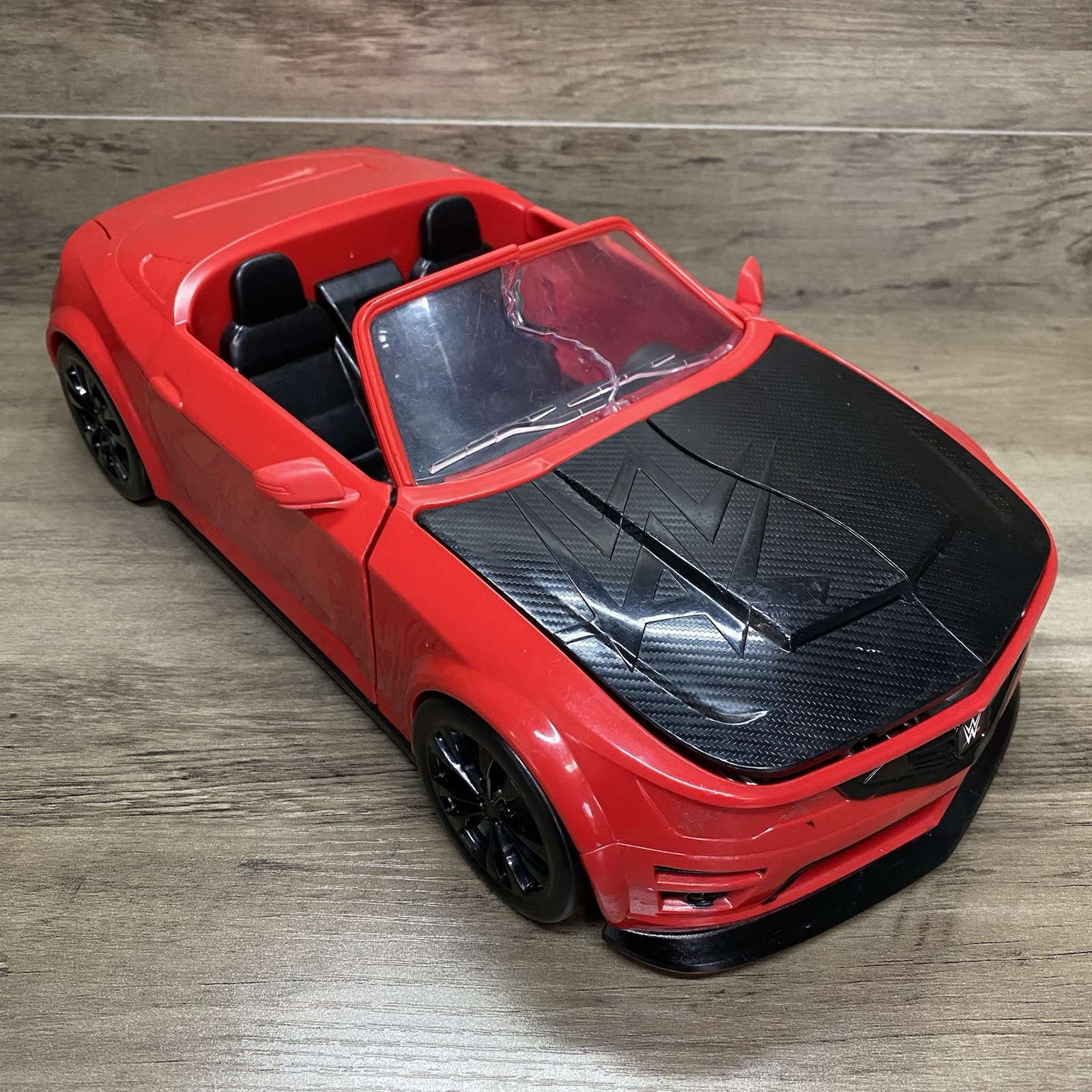 WWE Wrekkin Slam Mobile Convertible Breakaway Red Car – Missing Steering Wheel