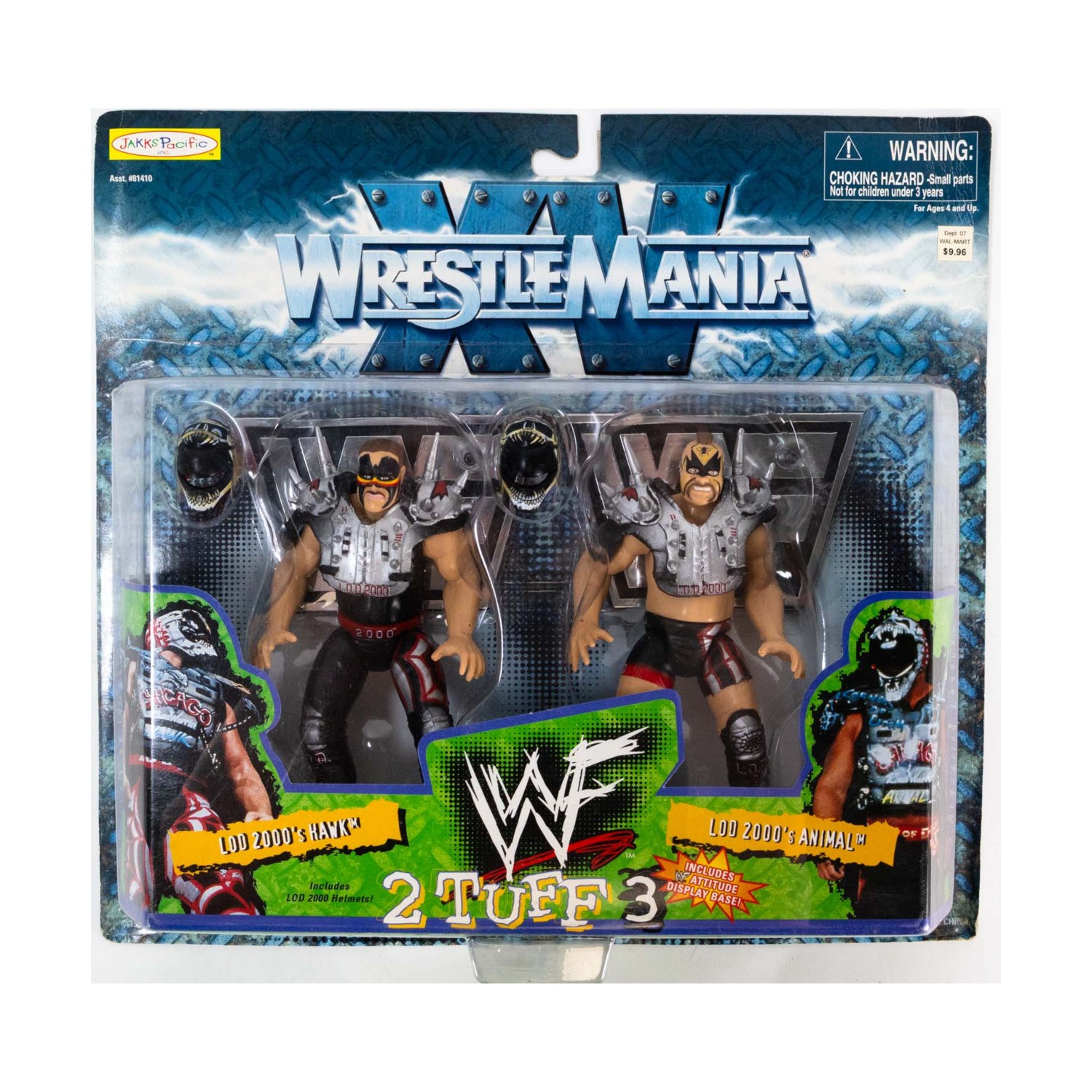 Jakks Pacif WWF Action Figu 2 Tuff – LOD 2000&rsquo;s Hawk & LOD 2000&rsquo;s An VG+/Mint