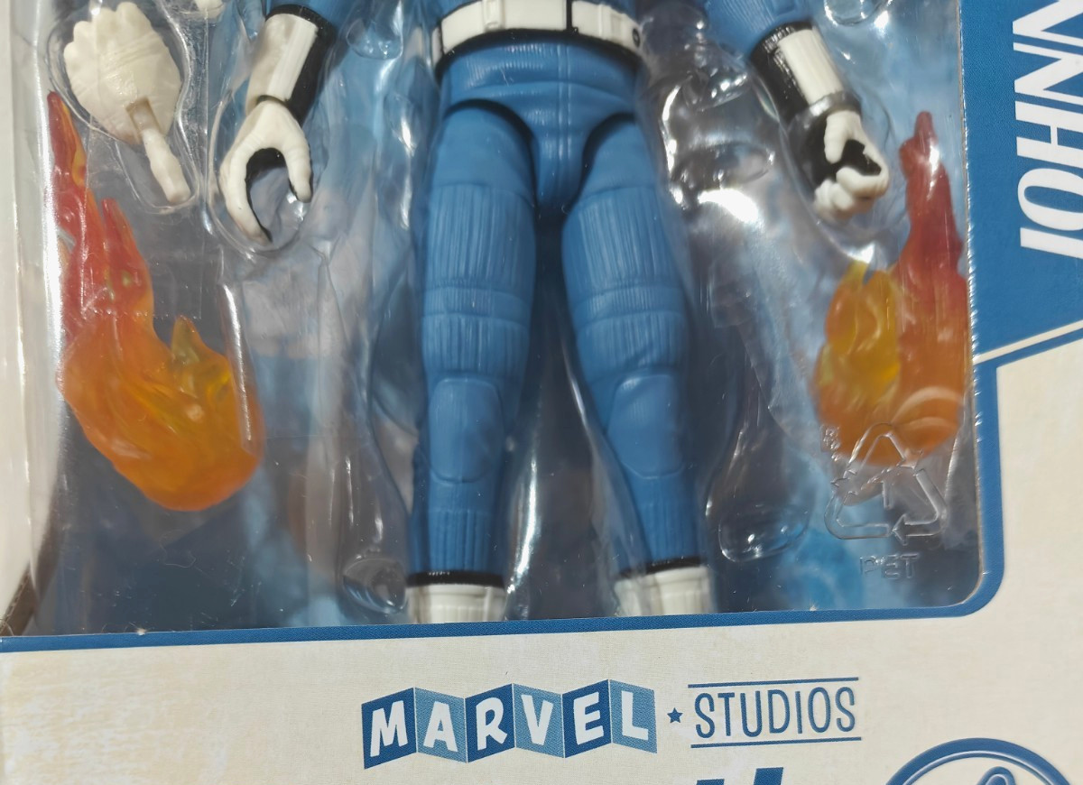 Hasbro Marvel Legends F4 First Steps Johnny Storm with CUSTOM Chris Evans head
