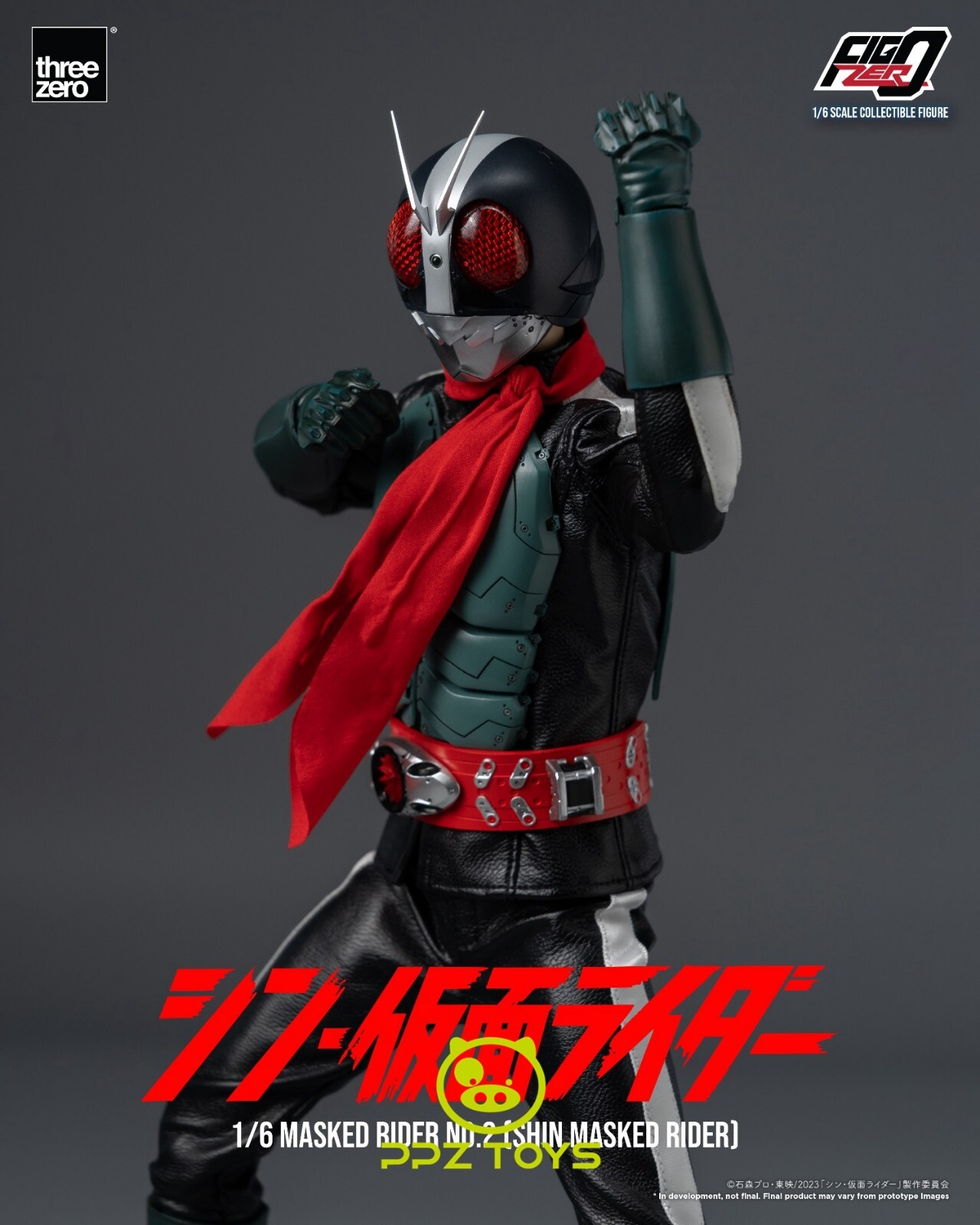 threezero 1/6 Figzero Shin Kamen Masked Rider No.2 Action Figure 3Z04880W0