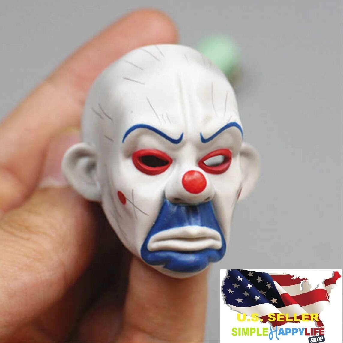 1/6 scale Joker Clown Mask for phicen hot toys worldbox ganghood 12&Prime; figure❶USA❶
