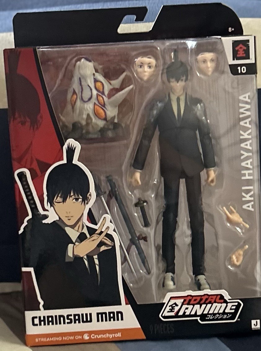 Total Anime Chainsaw Man Aki Hayakawa 6.5-Inch Figure w Swappable Faceplates New