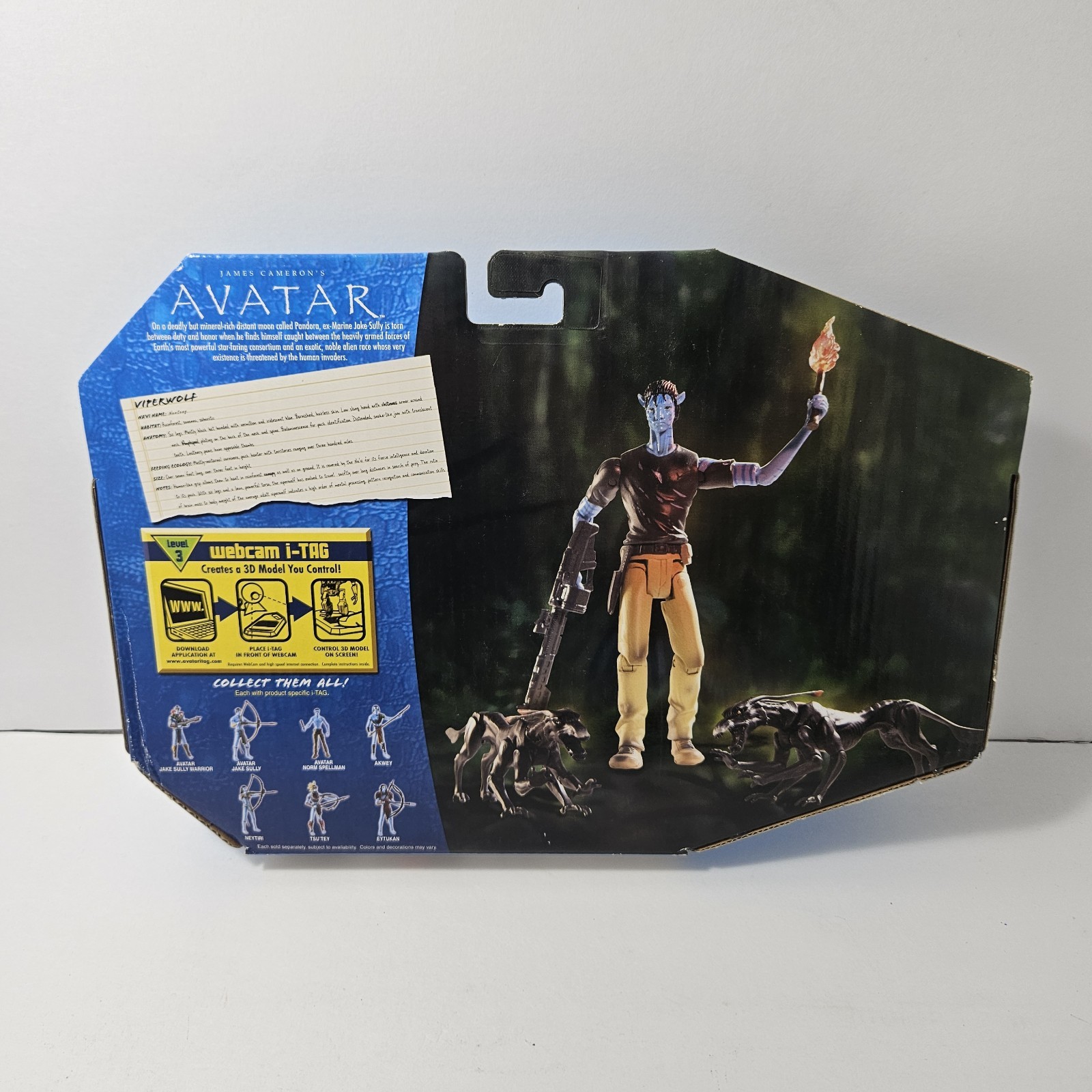 New James Cameron’s Avatar Viper Wolf Attack W/Jake Sully Articulated 2009