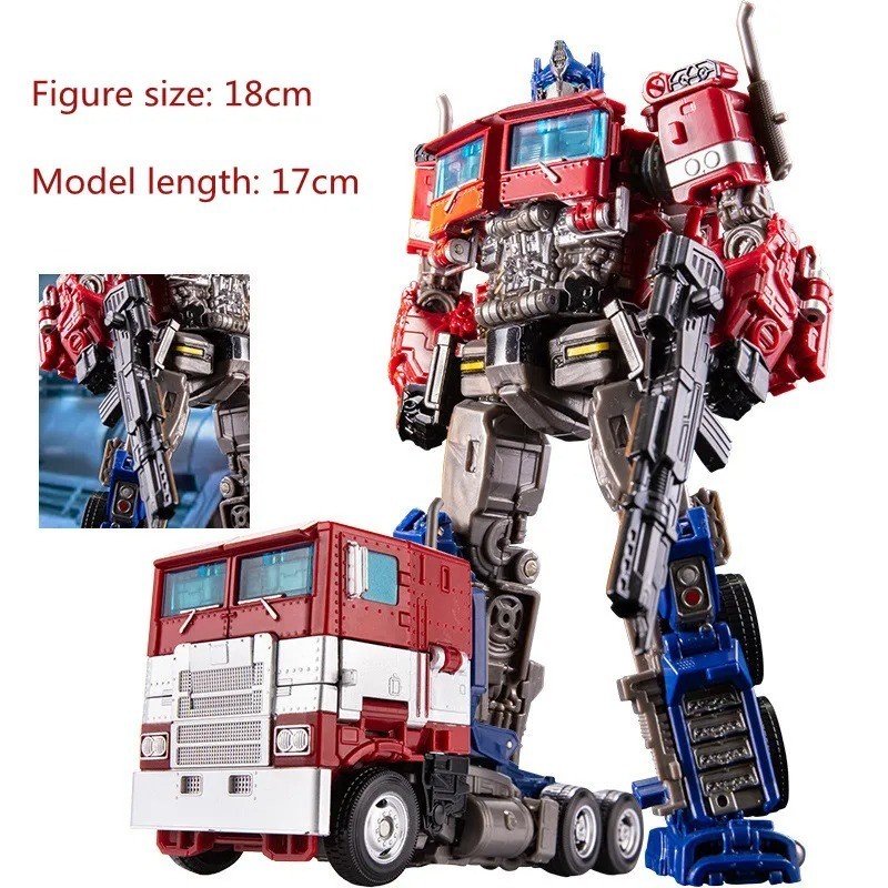 Transformers Robot Car Action Figure YS04A Optimus Prime Toy LED Lights 18cm USA