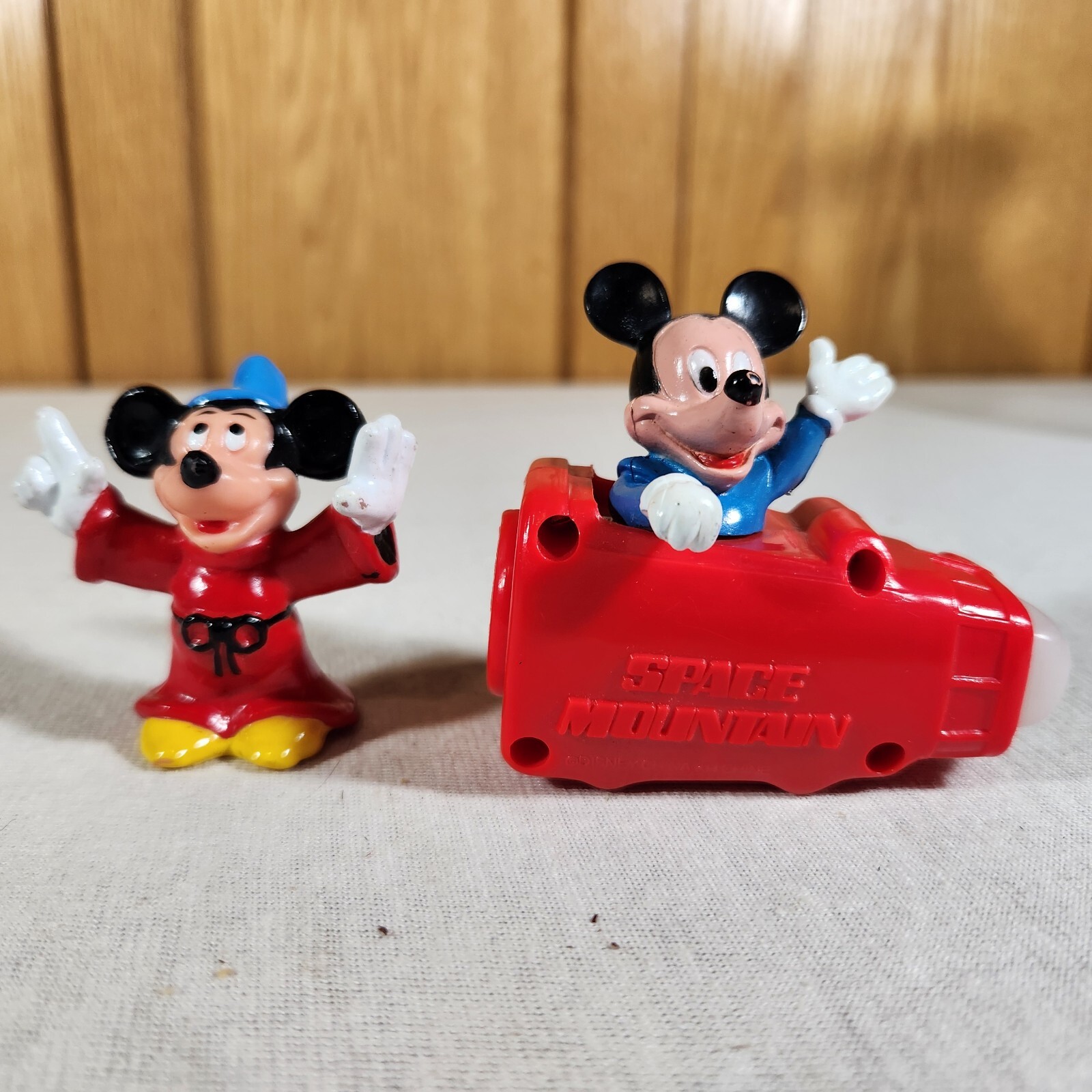 Vintage Disney Fantasia Mickey Mouse PVC Figure sorcerer Space Mountain Viewer