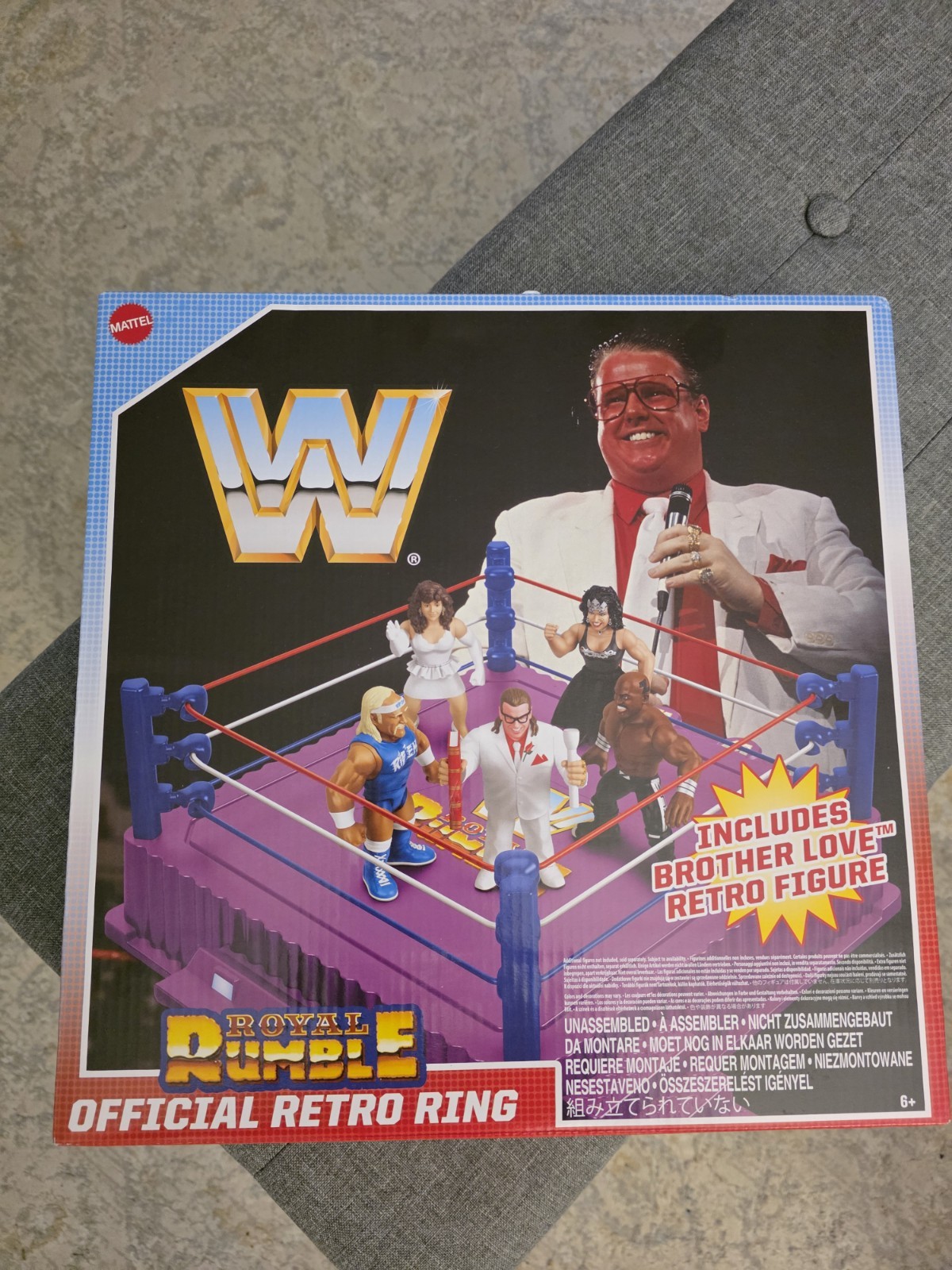WWE Retro Royal Rumble Ring with Brother Love (Mint in Sealed Box)