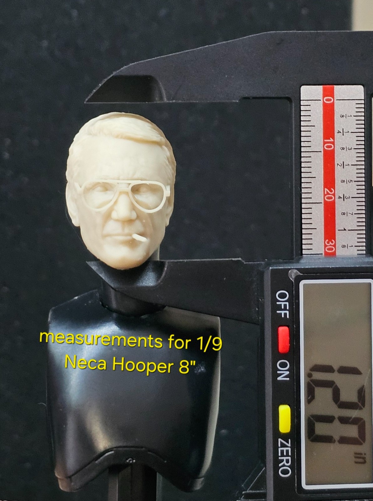 1:12 1:10 1:9 1:6 JAWS CHIEF MARTIN BRODY CUSTOM HEAD SCULPT UNPAINTED