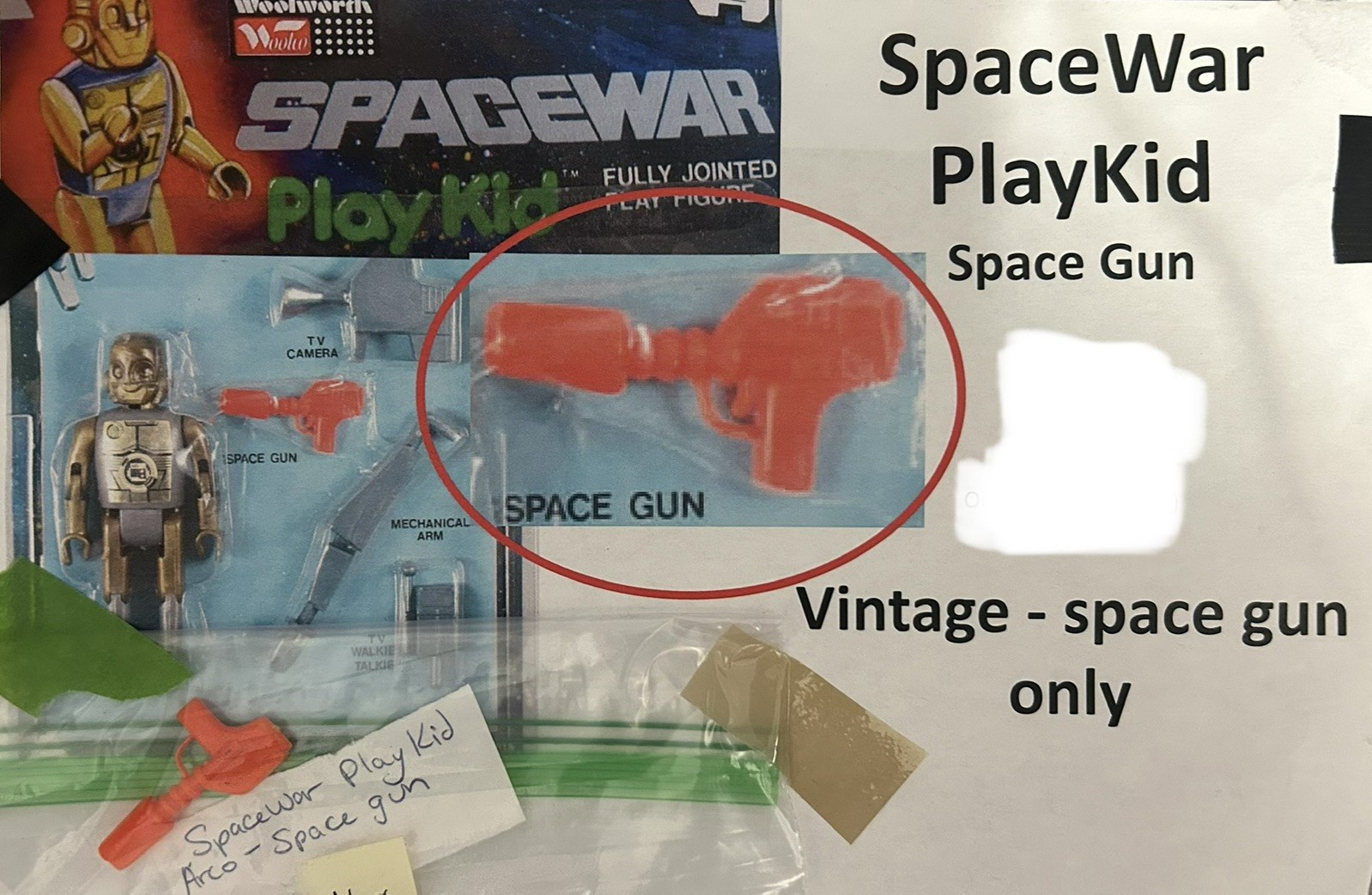 Arco Space War Spacewar action figure GUN ONLY