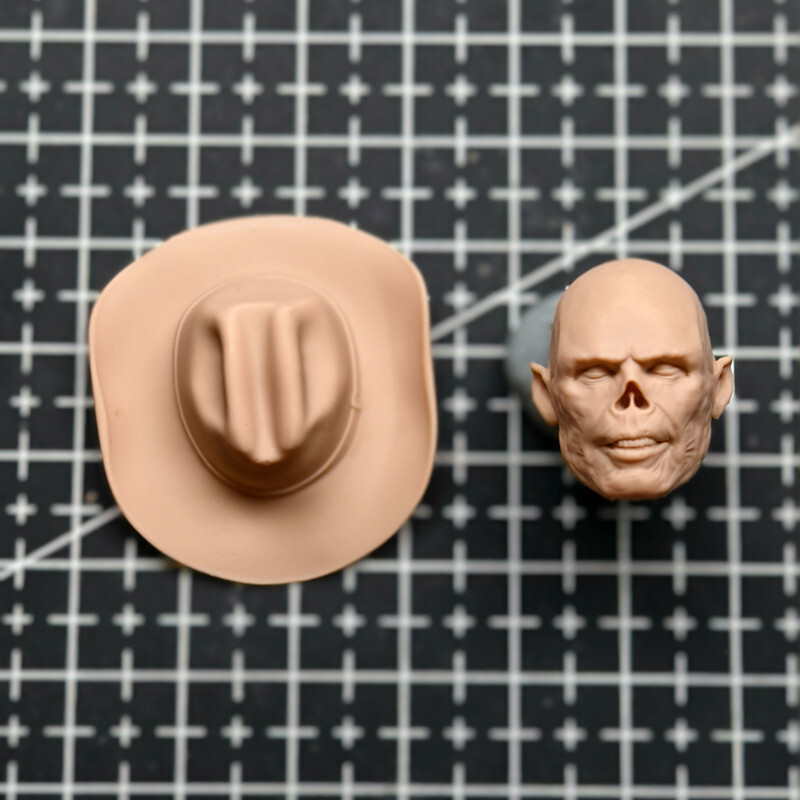 Blank 1/6 Scale Ghoul Howard Walton Goggins Head Sculpt Unpainted Fit 12&Prime; Figure