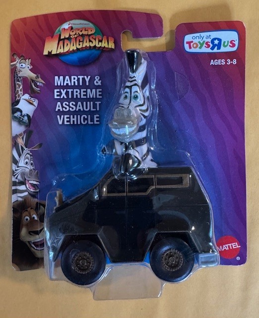 2011 World Of Madagascar Marty & Extreme Assault Car Exclusive ToysRus FREE Ship