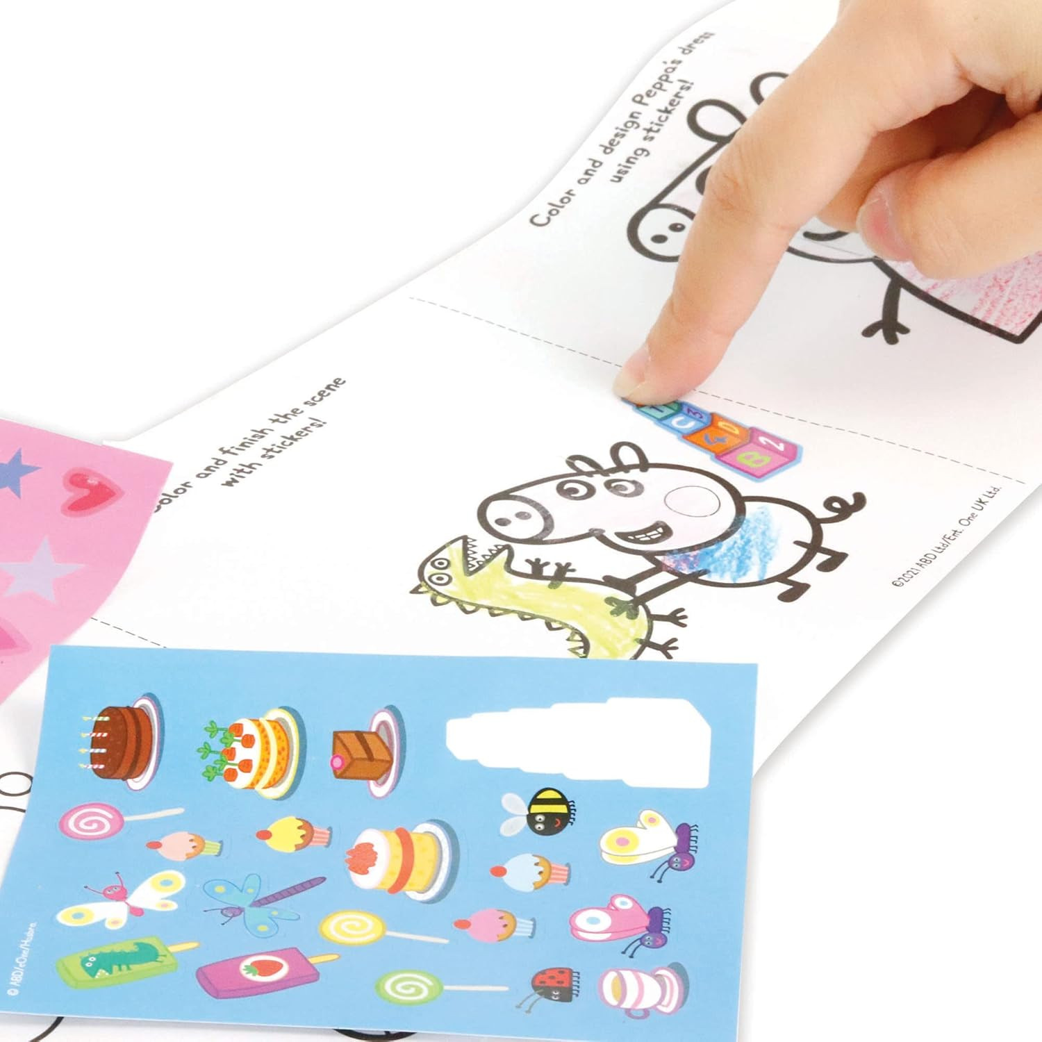 : Color & Sticker Activity – Zipper Case Holds 10&prime; Coloring Paper, 2 Sticker She