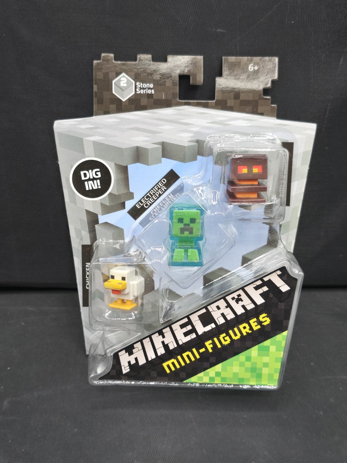Minecraft Mini Figures Series 2 Stone Set Lot Of 4 Box 3-Pack BRAND NEW SEALED