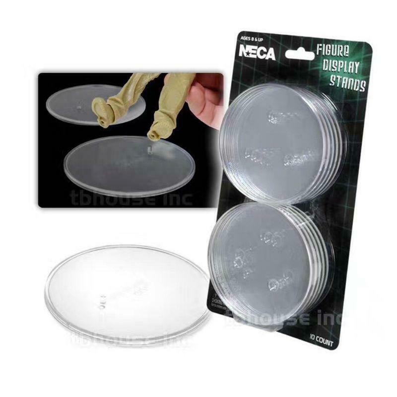 NECA 10 Pcs Clear Action Figure Display Stands Base Fits most 6&Prime; to 8&Prime; Model
