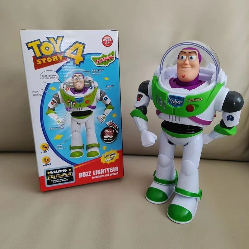 Pixar Toy Story Buzz Lightyear 10-in Action Figure Toy with Rocket & So