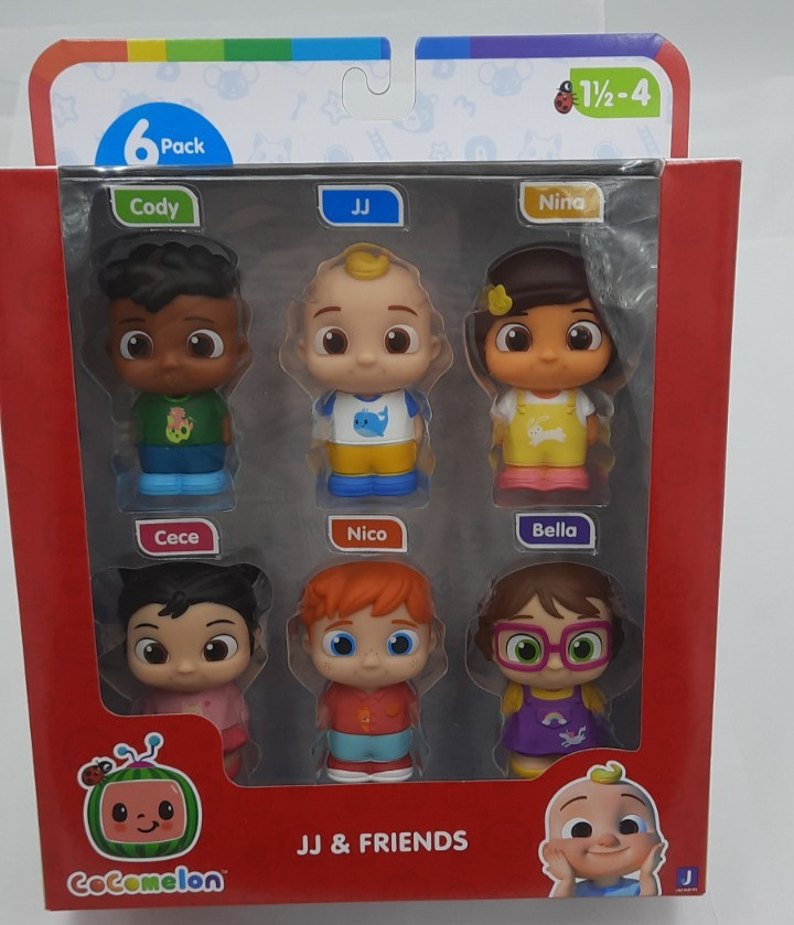 CoComelon JJ & Friends Pack of 6 Figures Ages 1 1/2-4 SEALED