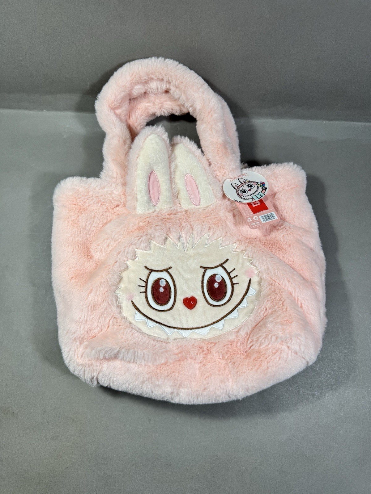 Pop Mart Labubu Mokoko Reversible Plush Pink Handbag NEW Pop Land