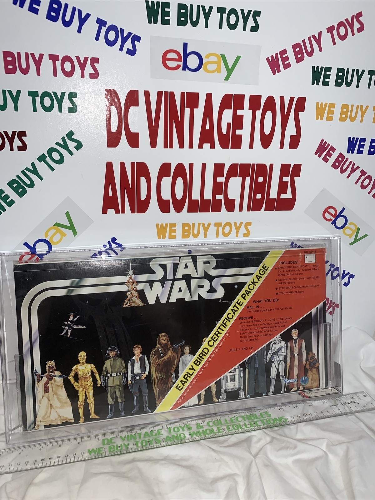 Vintage Kenner 1978 AFA 80 Star Wars EARLY BIRD Certificate package SEALED