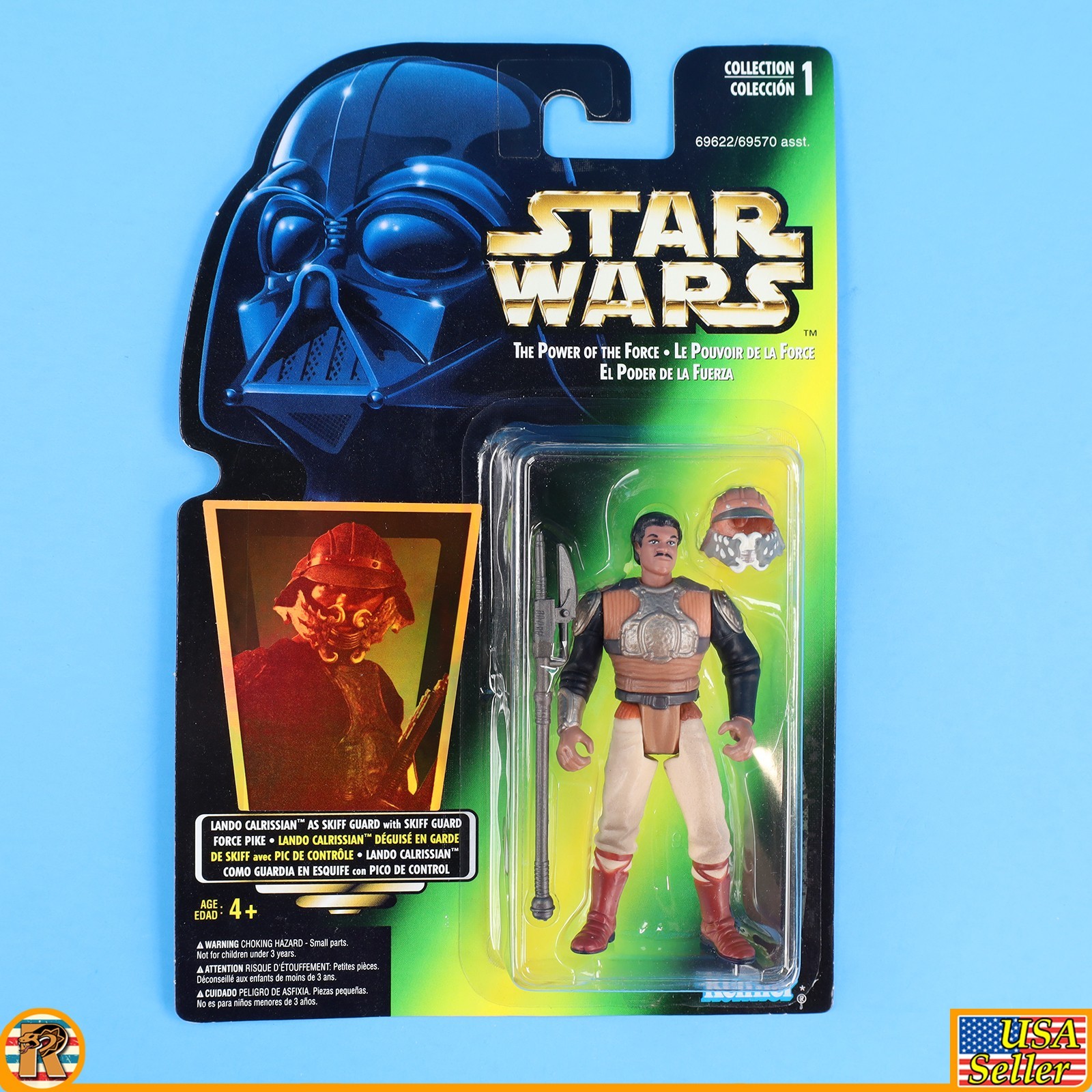 Star Wars – Lando Skiff Guard (Canada Tri Lingual) – POTF Green MOC [F-PTFG-16]