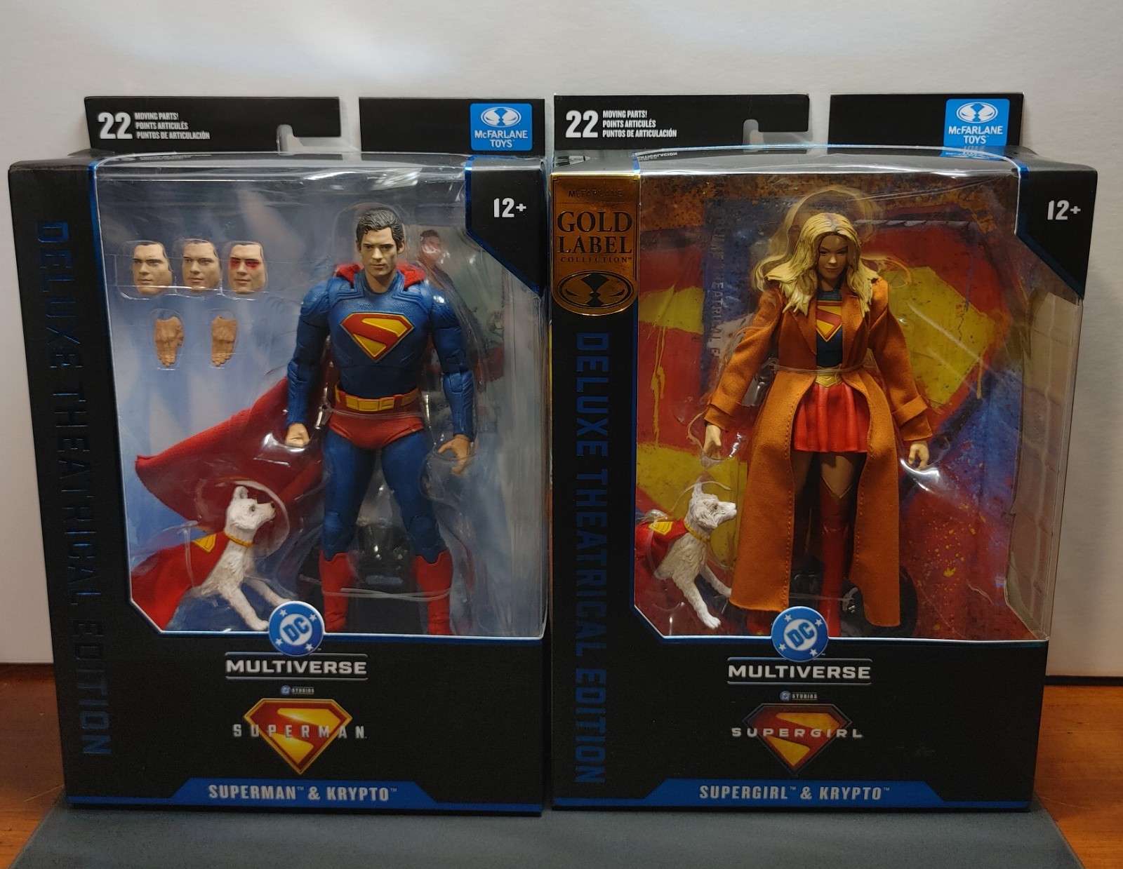 McFarlane Toys DC Multiverse Gold Label Supergirl & Superman Krypto Figure Set