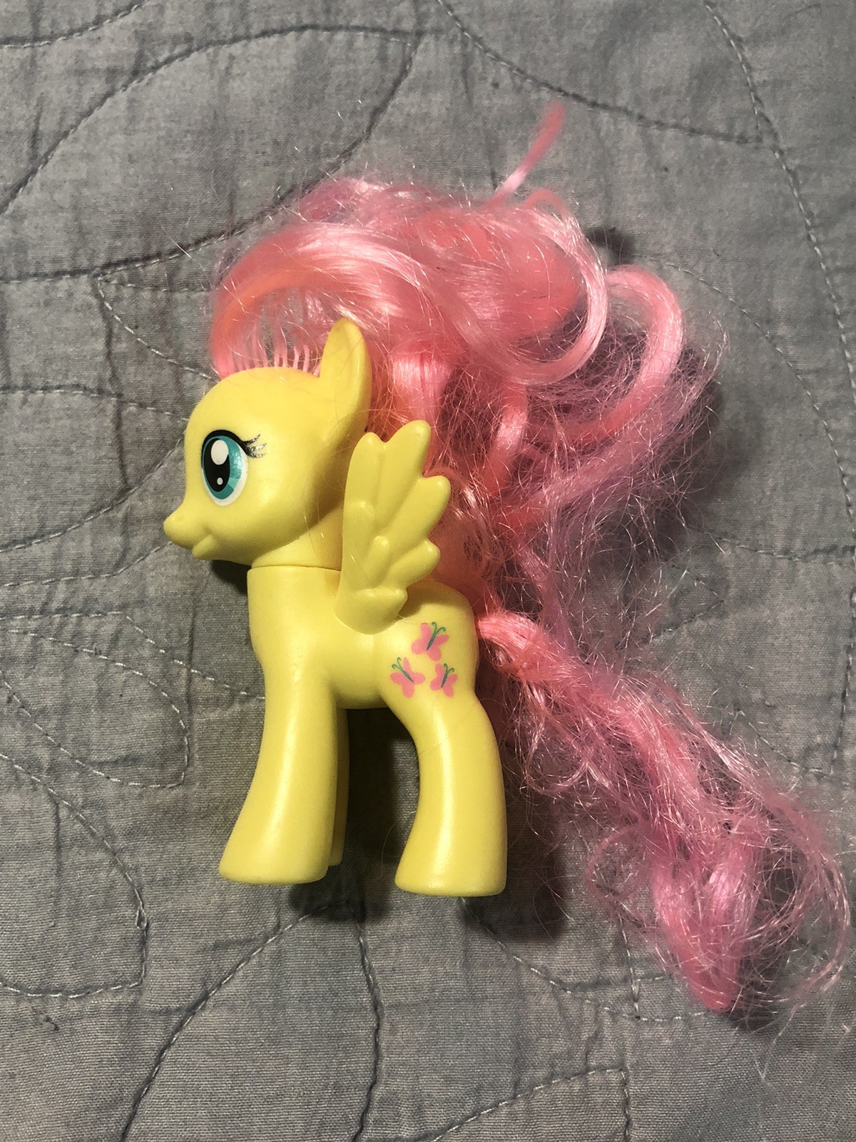 My Little Pony G4 Fluttershy Brushable Toy Figure Hasbro 3&Prime; Tall 2010
