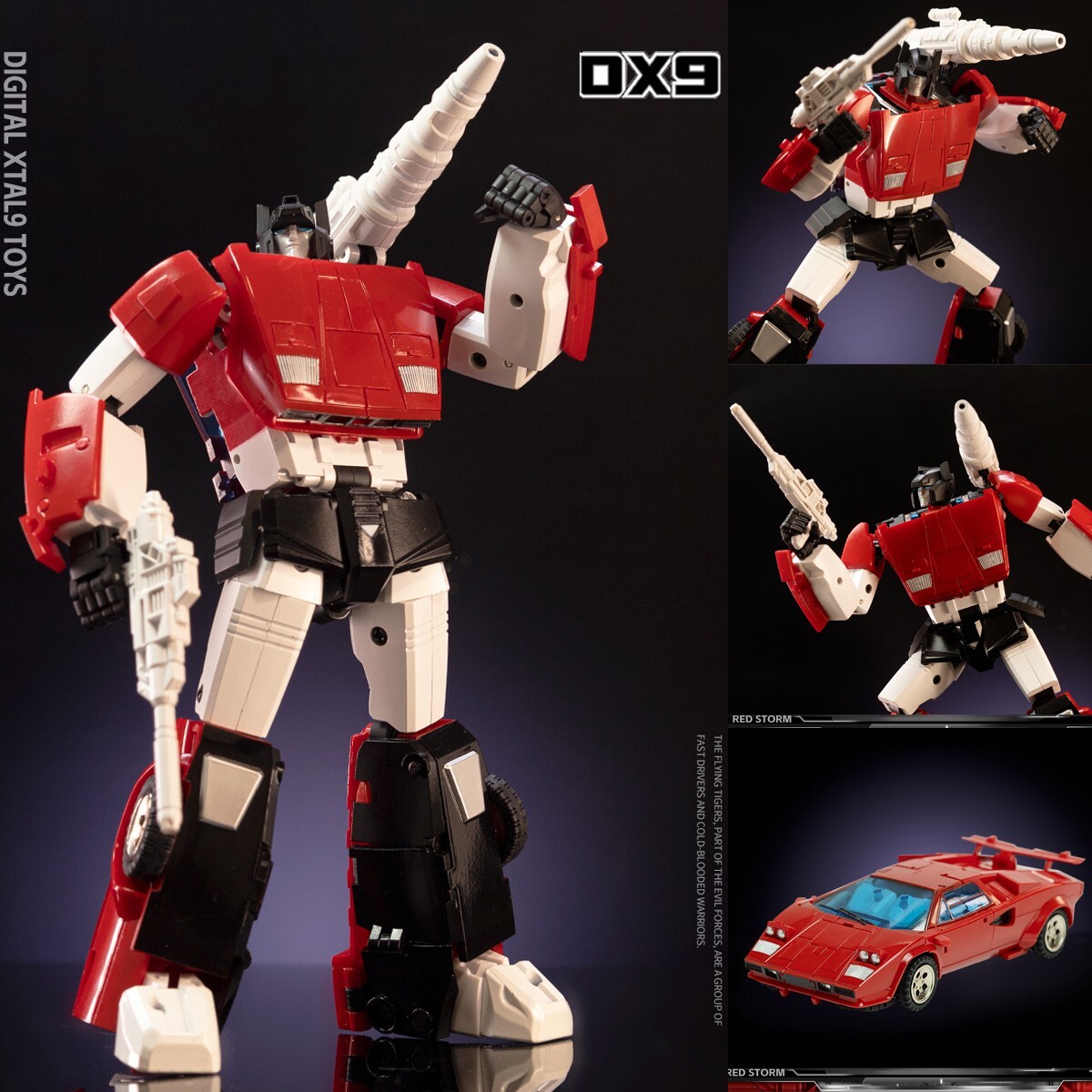 DX9 Transformation D-21 2.0 version 18cm Red Storm G1 Sideswipe D21 MP Scale
