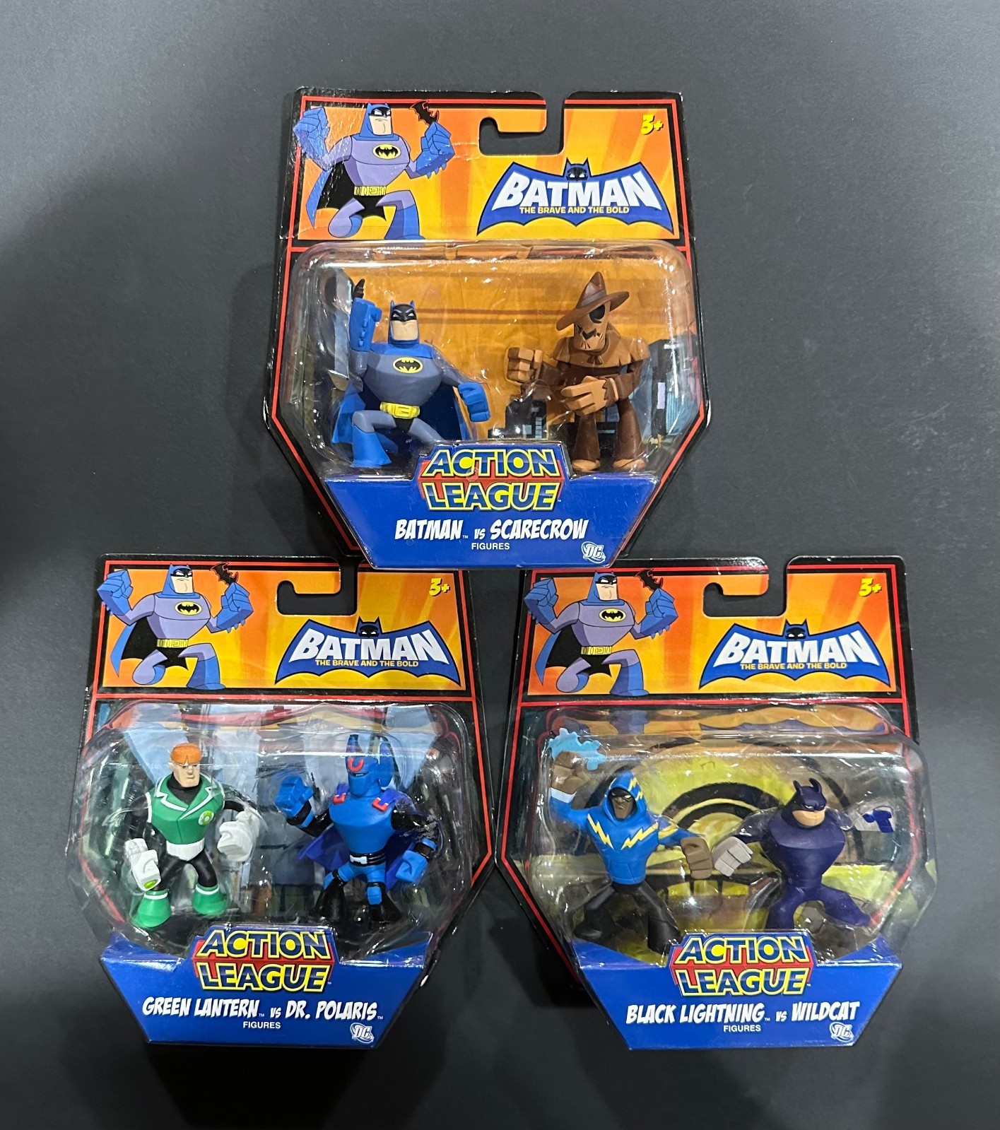 2009 Batman The Brave and the Bold Action League Lot Scarecrow Wildkat Polaris