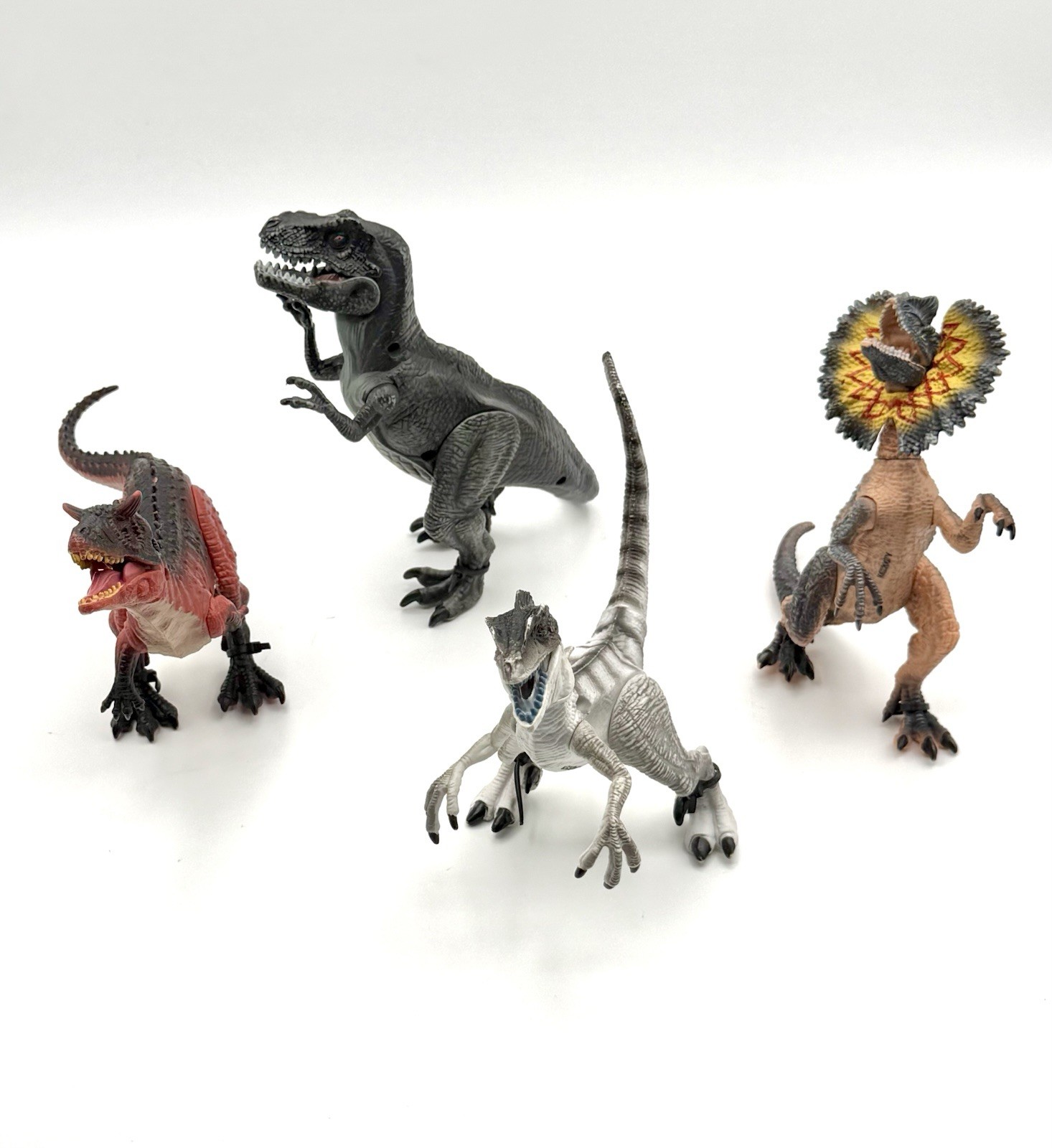 Kid Galaxy Dinosaur Action Figures KG2207Y Lot Of 4 Pre Owned Played With- As Is