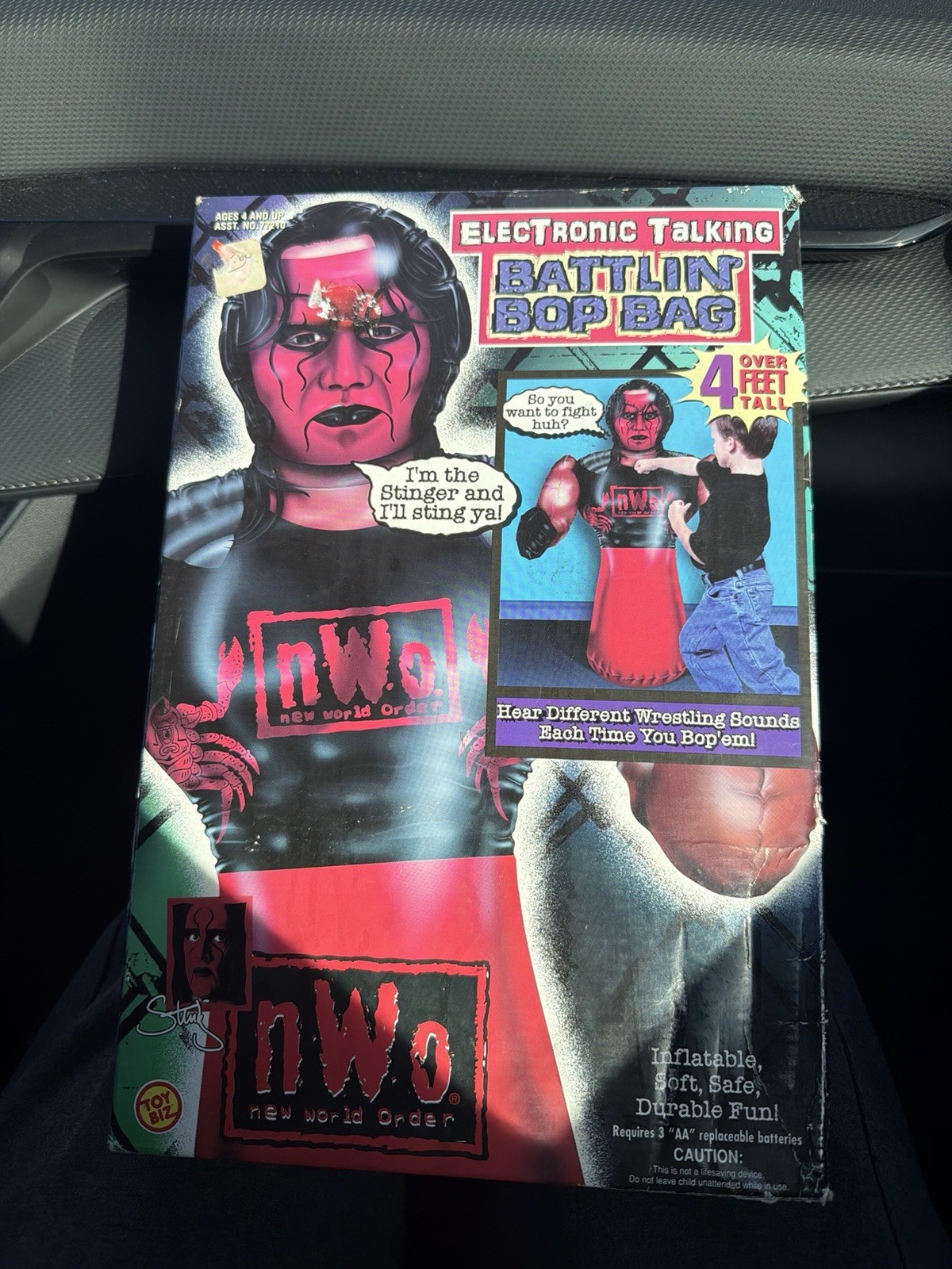 WCW 1998 Electronic Talking Battlin&rsquo; Bop Bag – STING WOLFPACK- over 4 feet tall