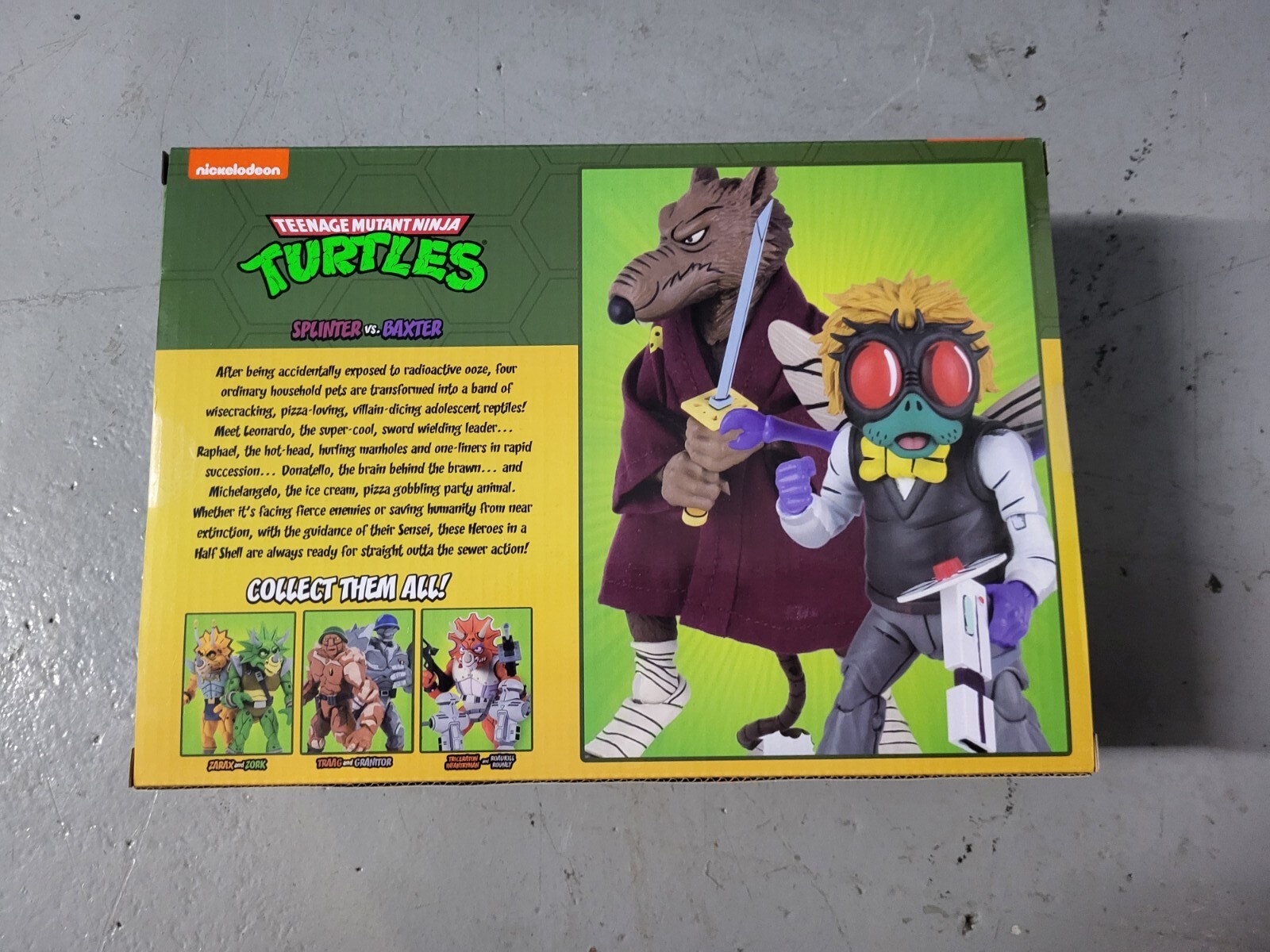 TARGET EXCLUSIVE, NECA, TMNT SPLINTER VS BAXTER ACTION FIGURE 2 PACK, NIB
