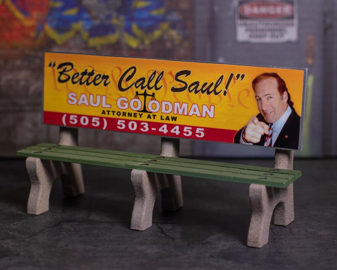 Miniature Better Call Saul Bench Action Figure Dollhouse Scale Gift Breaking Bad