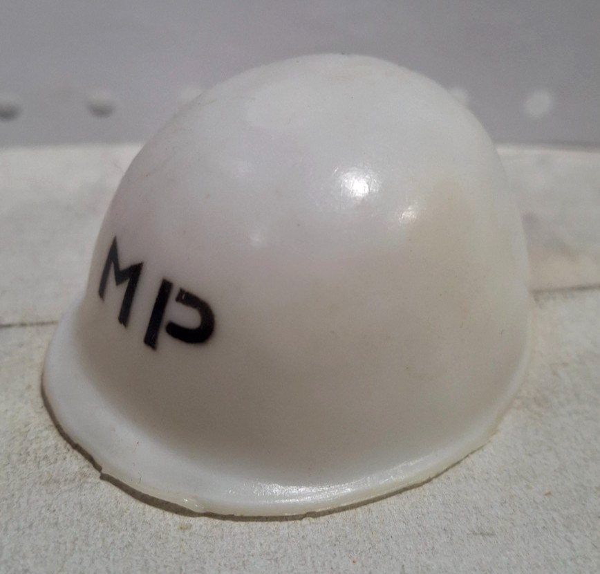 Vintage 1964 Hasbro GI Joe Military Police M.P. White Helmet with Strap NJ-93