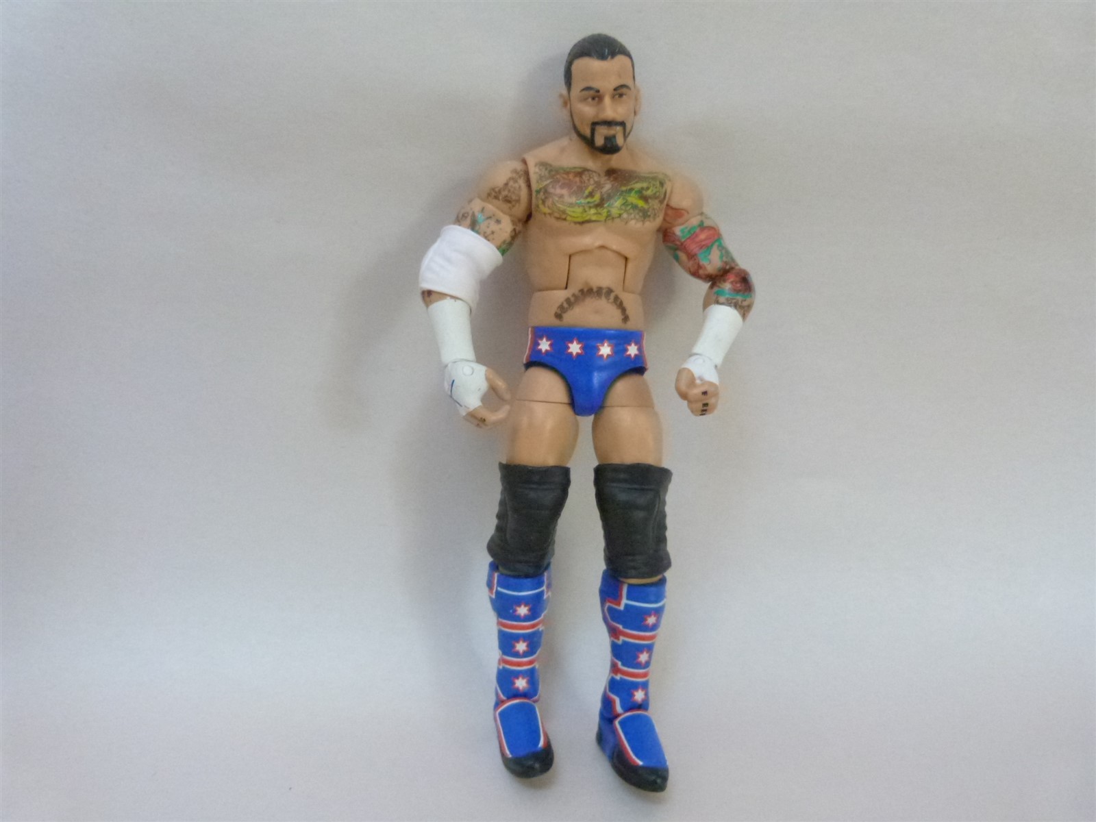RARE 2012 Mattel WWE Elite Collection Series 20 CM Punk Figure Blue Shorts 7&Prime;