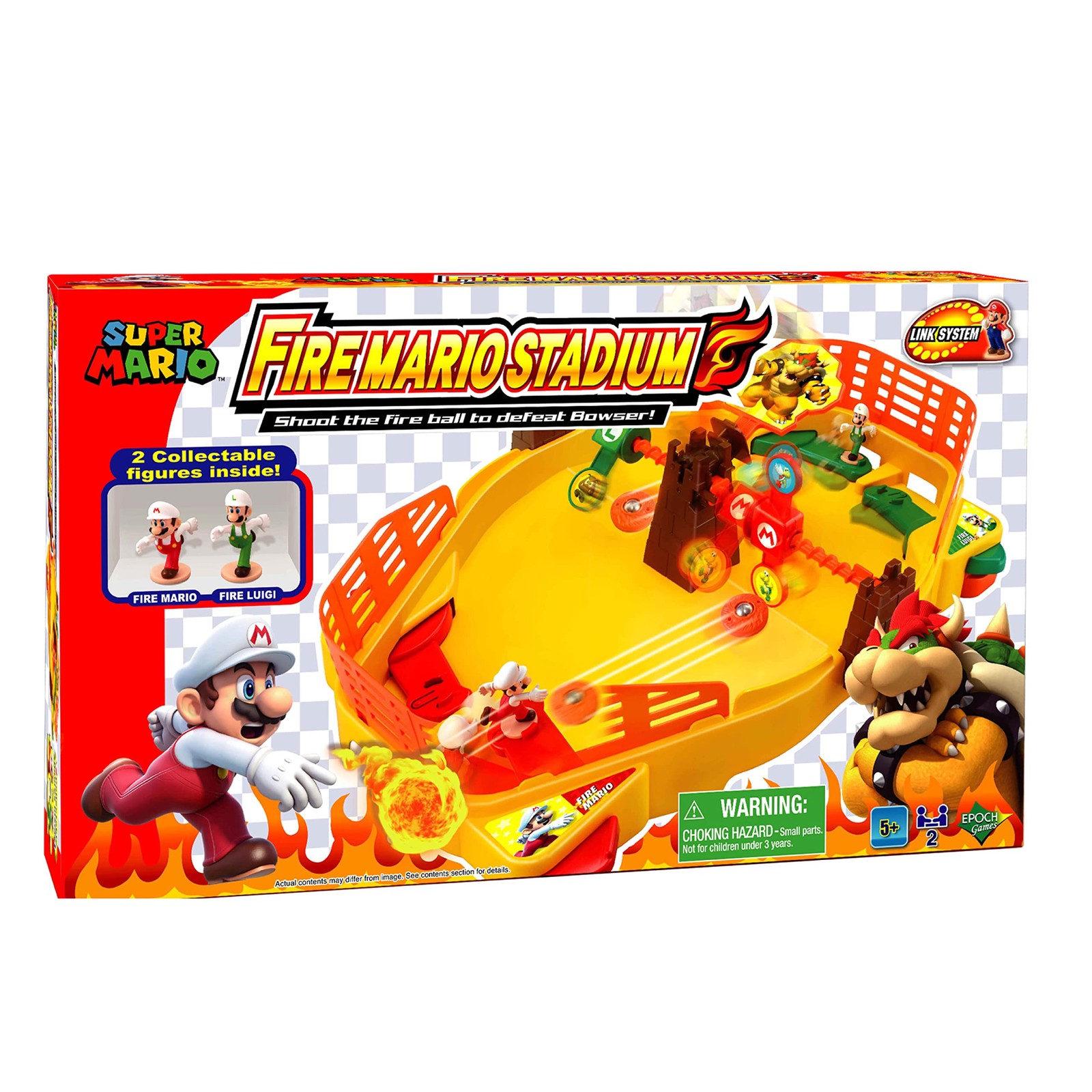 Super Mario Fireball Stadium – 2-Player Tabletop Action Game for Ages 5+ – In…