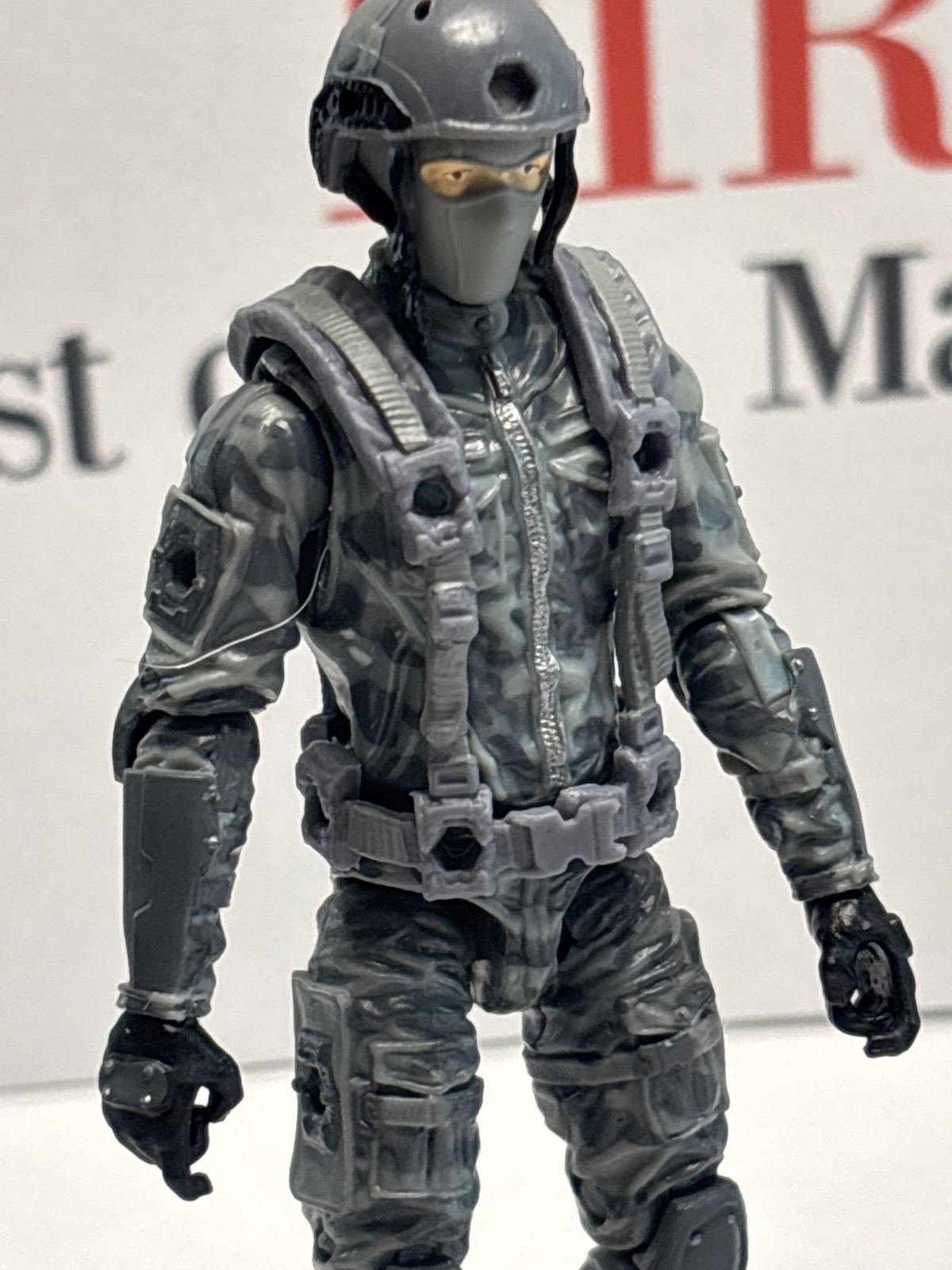 Marauder Task Force MTF Gray Trooper many pouches, weapons Action Figure Gi Joe.