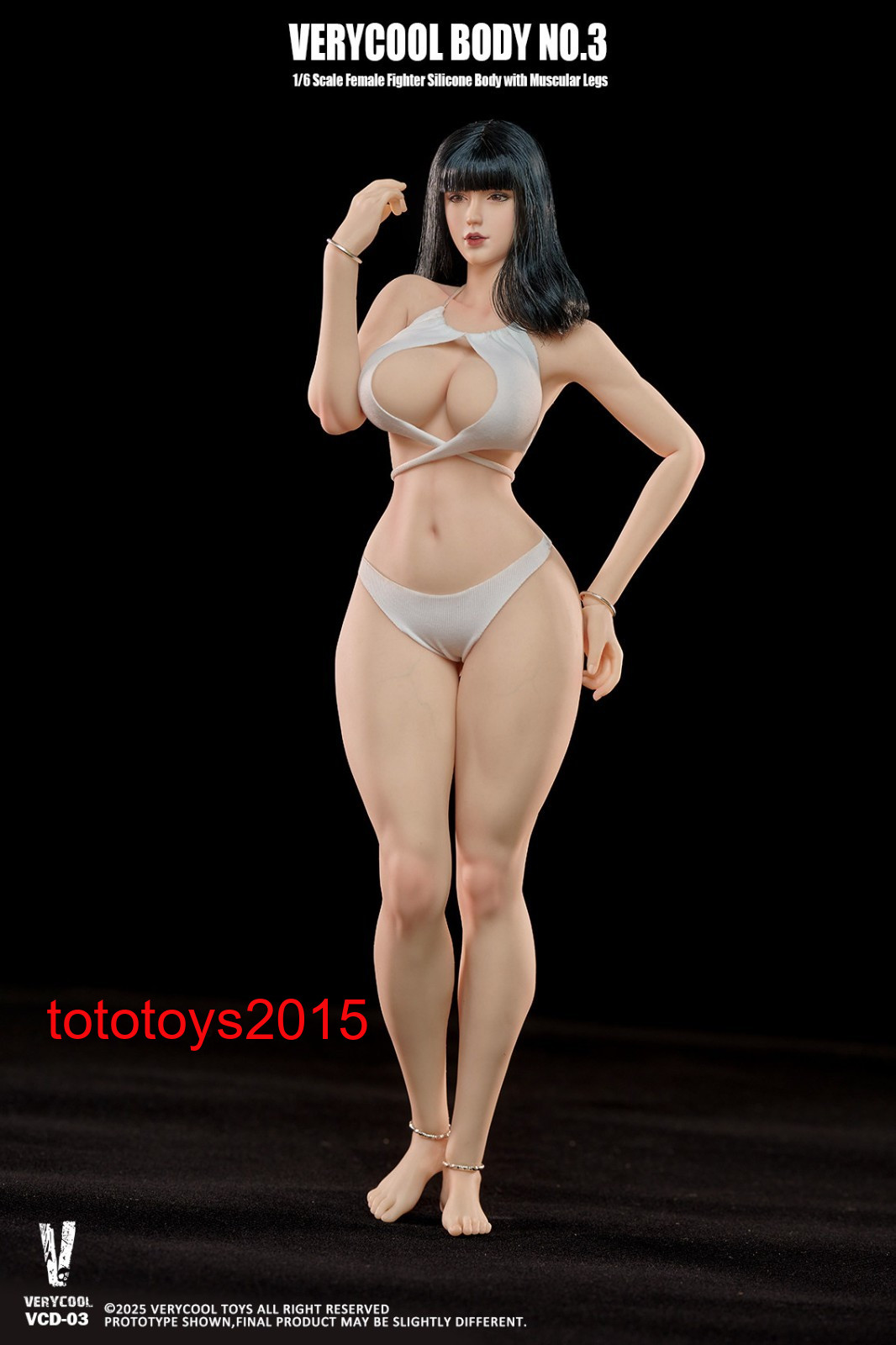 VERYCOOL VCD-03A 1/6 Big Breasts Female Action Figure Pale Body Fit 12 » Head