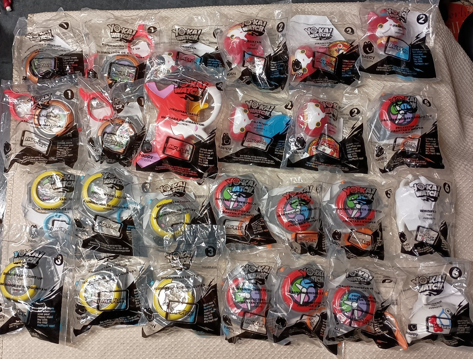 Lot of Twenty-six (26) NEW Yo-kai Watch 2018 McDonalds Happy Meal Toys SEALED!