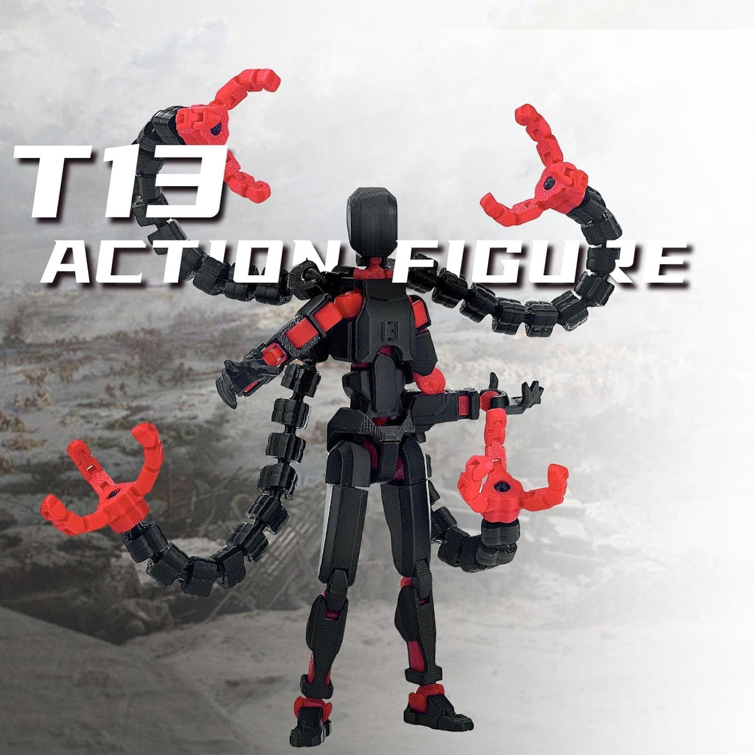 (Assembly Completed) Titan13 Action Figure Set, 7.2 Inch Dummy 13 3D Printed Act