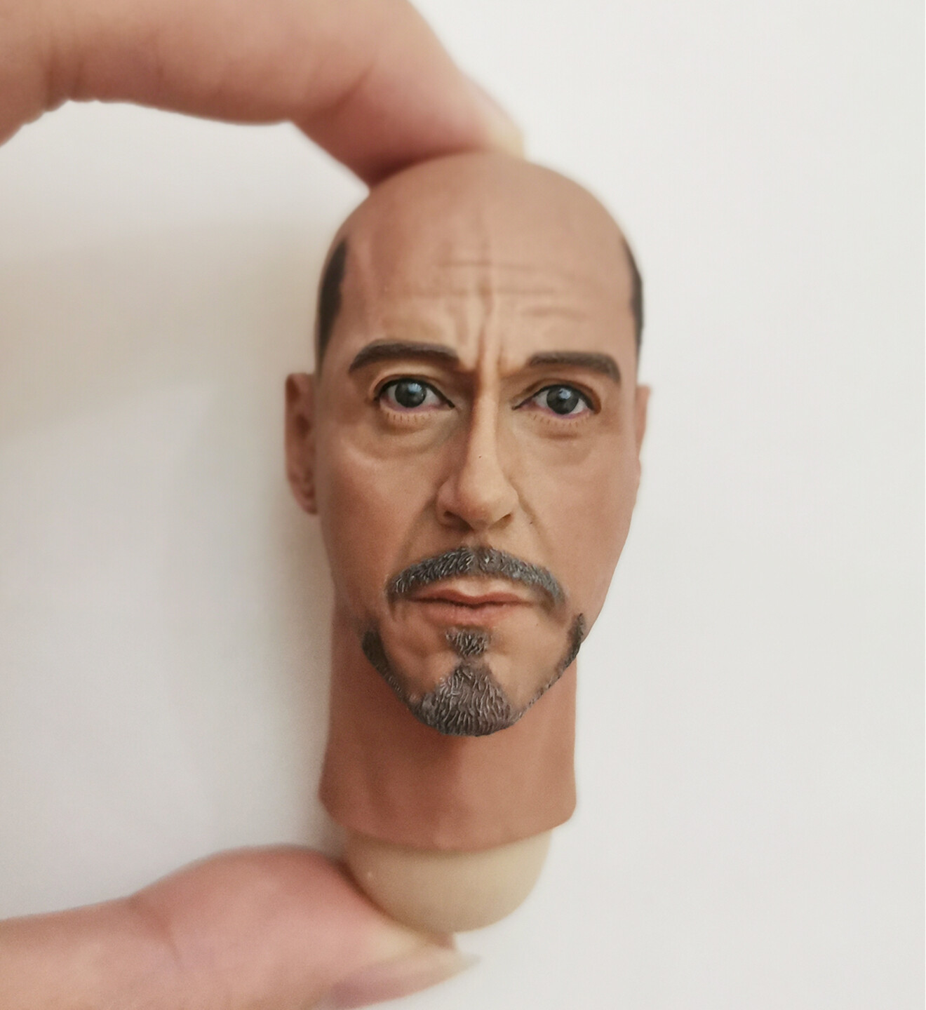 1/6 Bald Robert Downey Jr. Tony Stark Head Carved Fit 12 » Action Figure