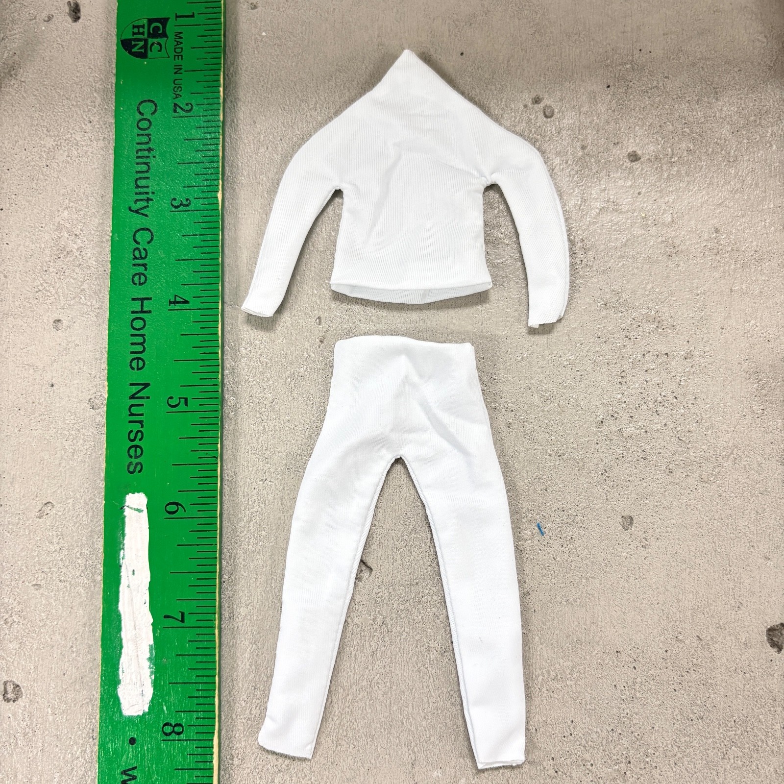 SU-BS-WH: 1/12 White fabric body suit for 6&Prime; Muscular body