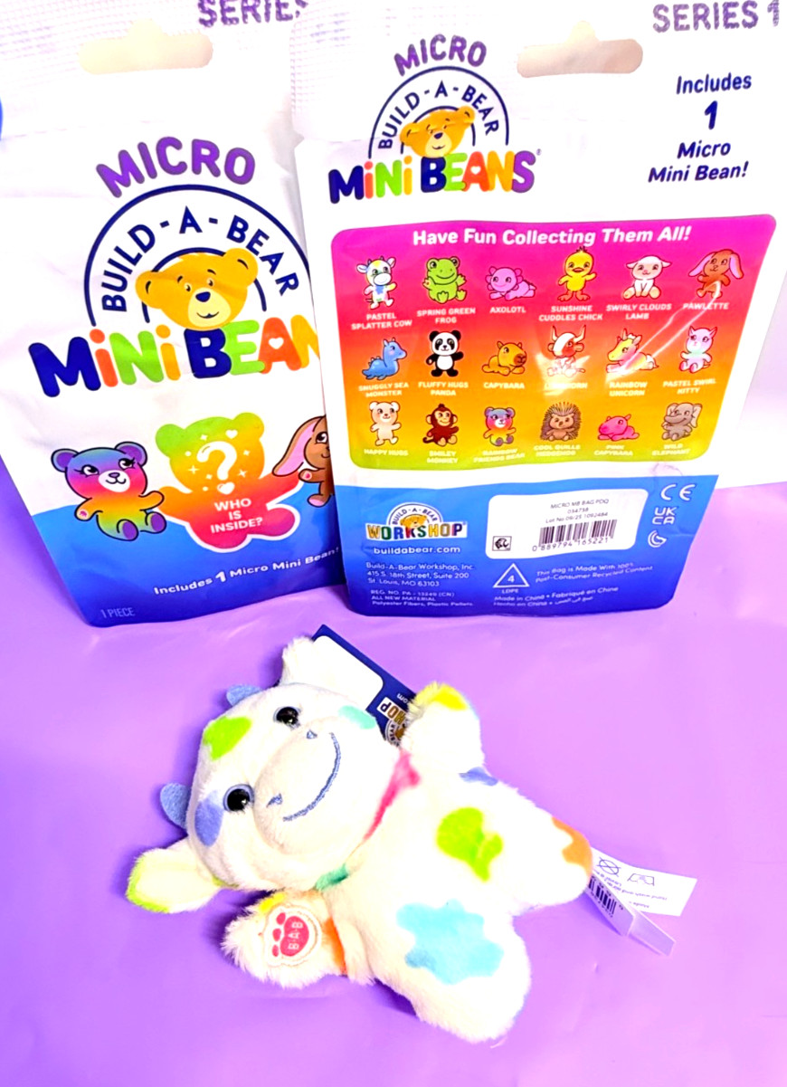 Build A Bear Collectable *MICRO MINI BEANS MYSTERY PLUSH** You Choose NWT