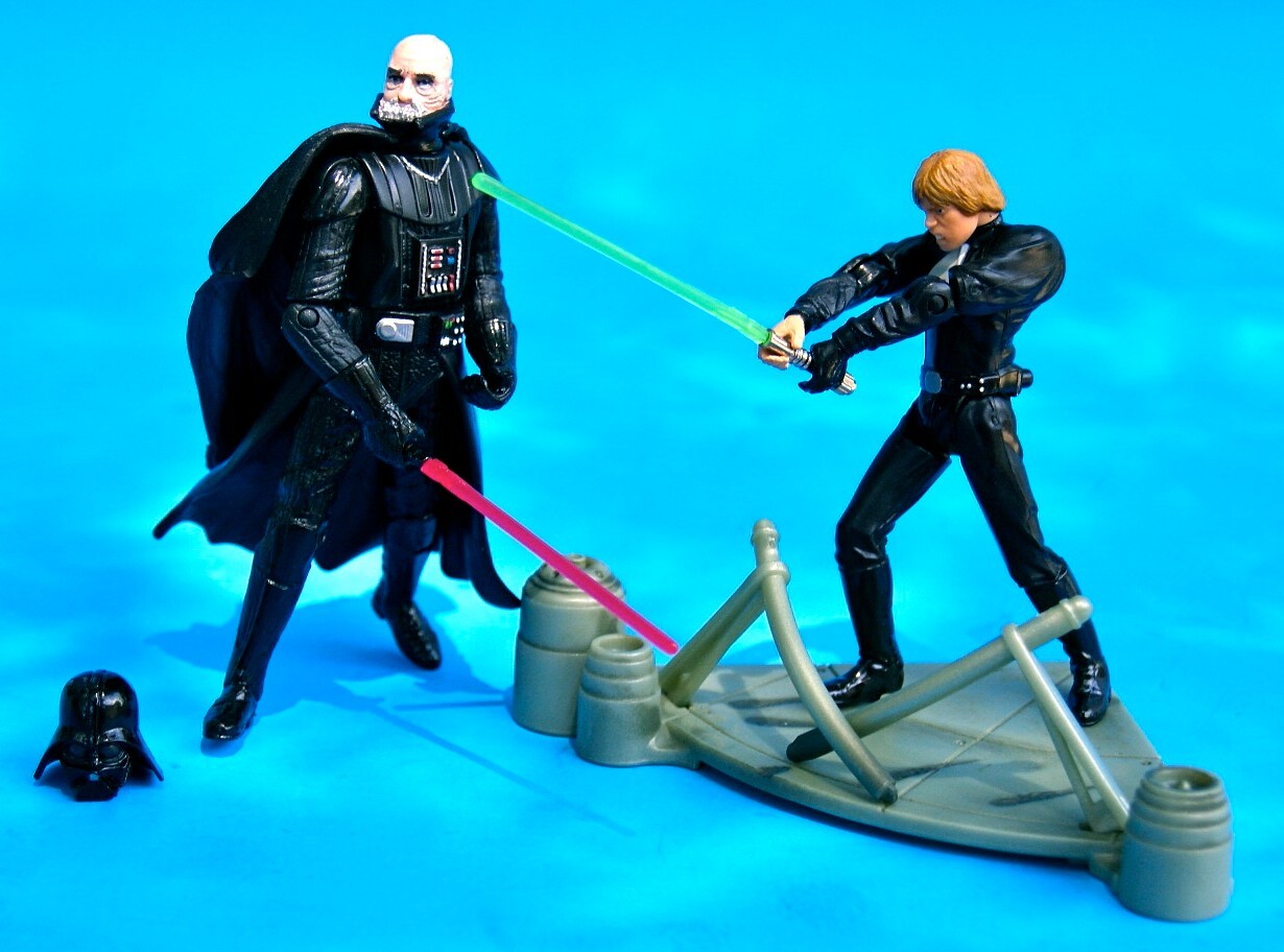 STAR WARS SAGA RETURN OF THE JEDI LUKE SKYWALKER & DARTH VADER THRONE ROOM SET