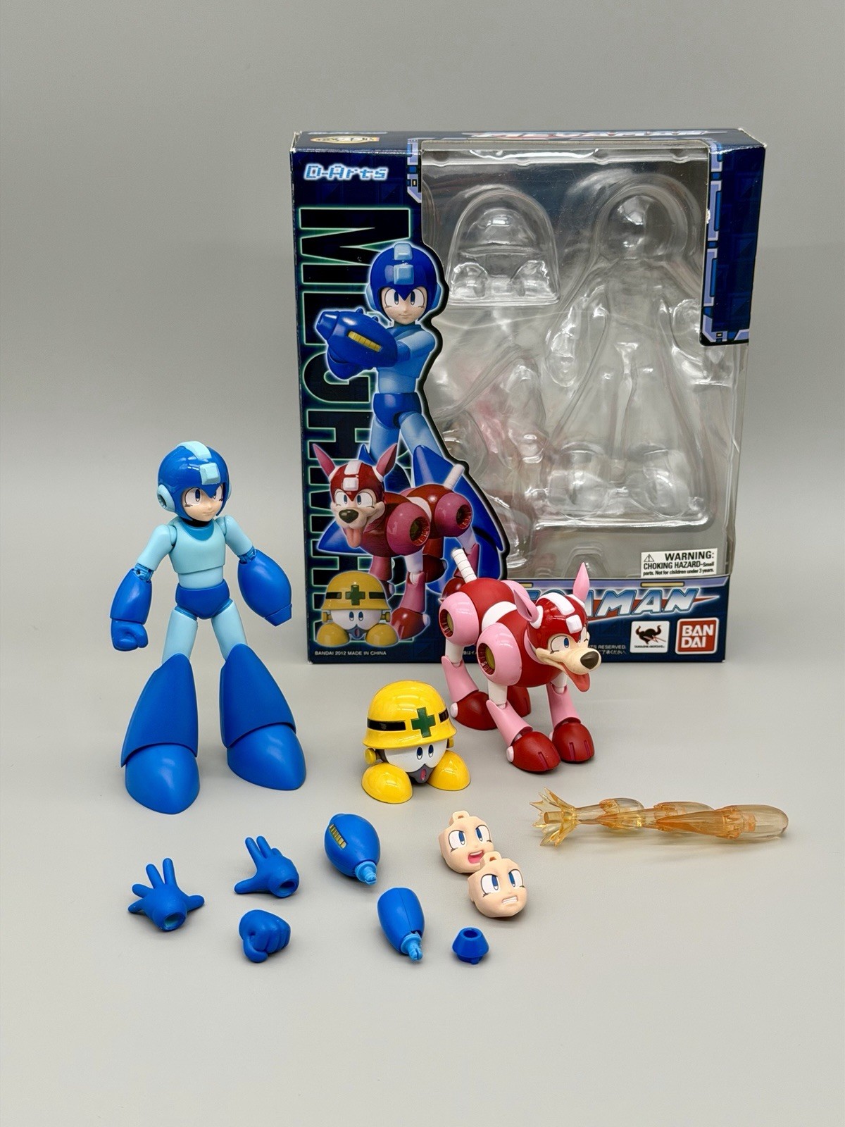 Bandai D-Arts Classic Megaman & Rush Mettaur Rockman Action Figure Used