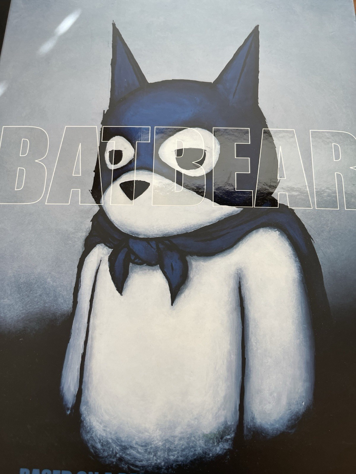 Luke Chueh x Mighty Jaxx Signed Bat Bear White & Gold Chrome 2016 LE 100 Rare