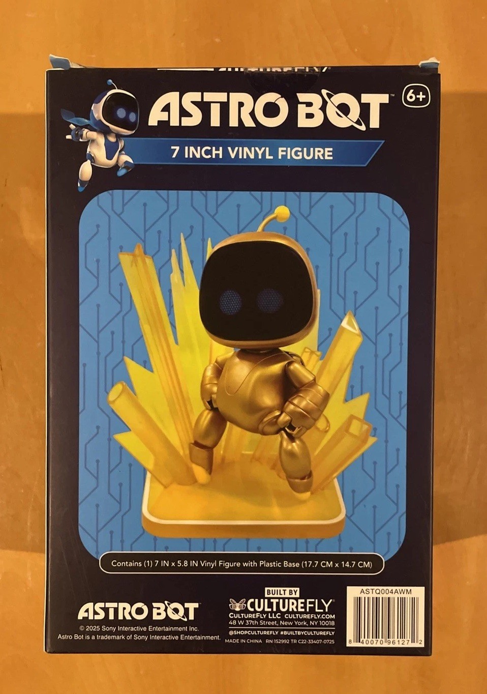 PlayStation Golden Captain Astro Bot 🤖, Culture Fly, 7” Vinyl Figure w/ Stand