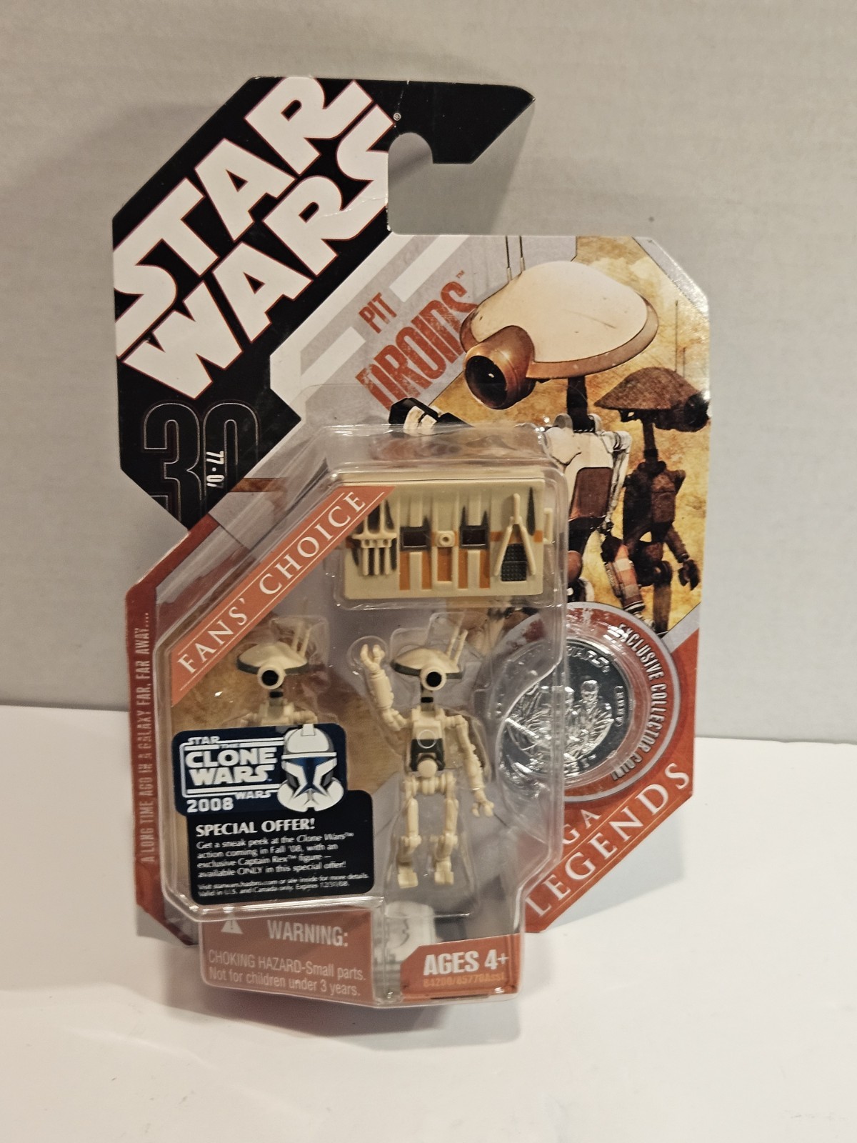 Star Wars PIT DROIDS Red 30th Anniversary Coin Fan&rsquo;s Choice Saga Legends Podrace