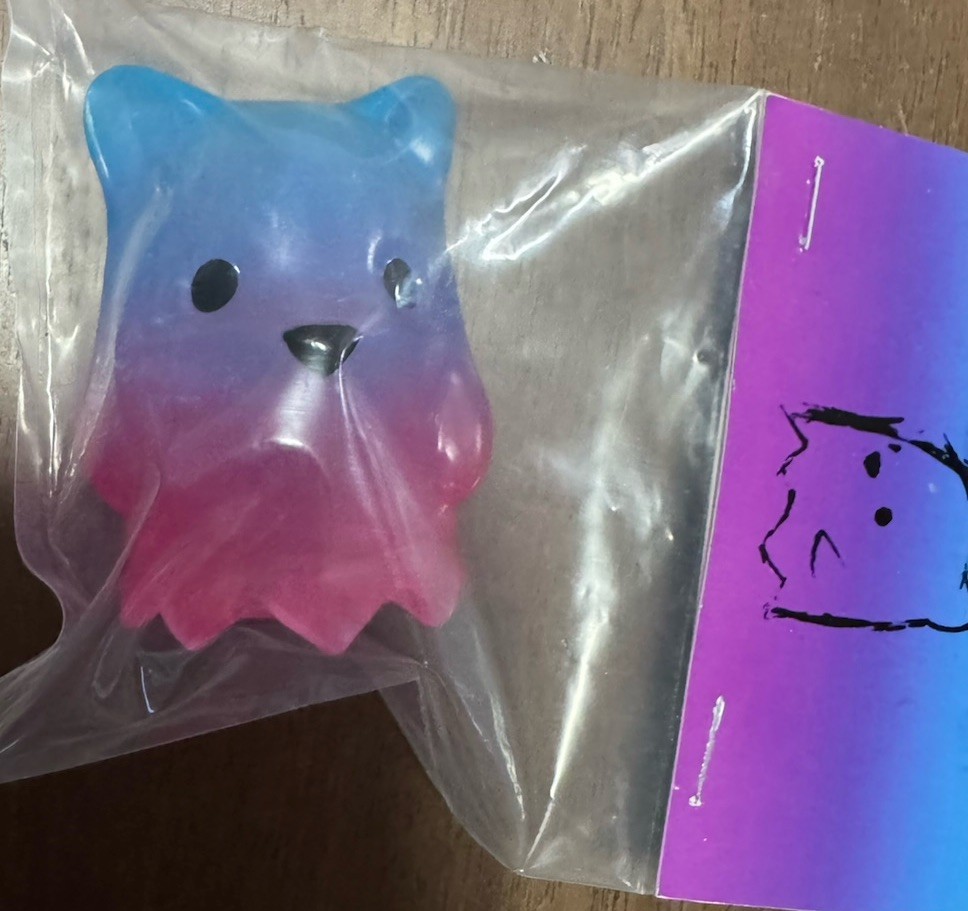 Luke Chueh x Munky King GHOSTBEAR 2.5&Prime; Soft Vinyl Figure Cotton Candy LE 200