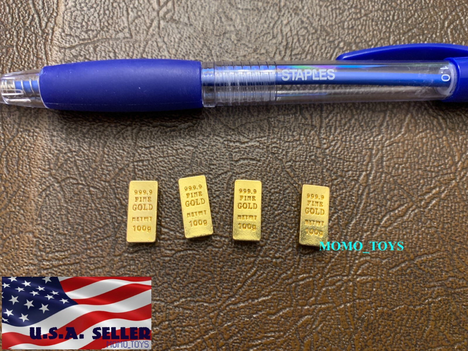 1/12 Miniature Faux Gold Bar Set For Dioramas Doll House 6&Prime; 12&Prime; Figure Hot Toys